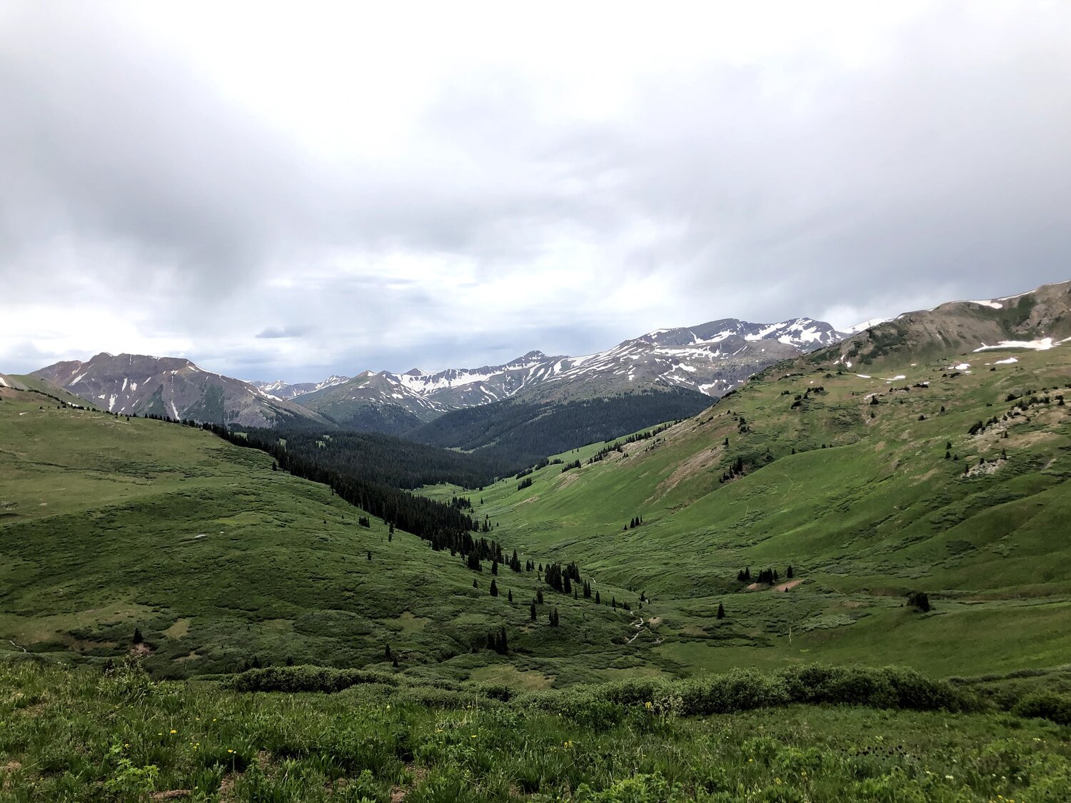 The valley below West Maroon Pass.