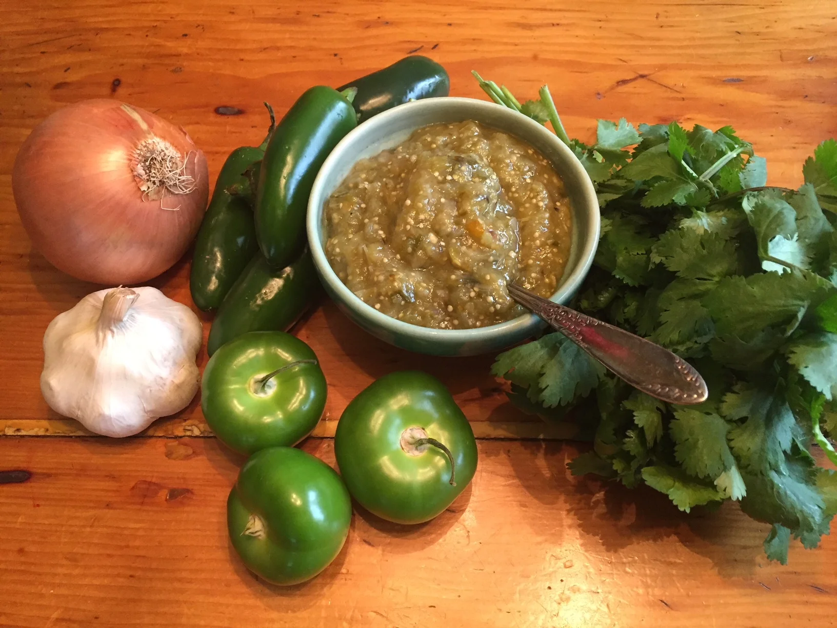 Simple ingredients make a versatile salsa! Put it on everything from eggs to enchiladas! 