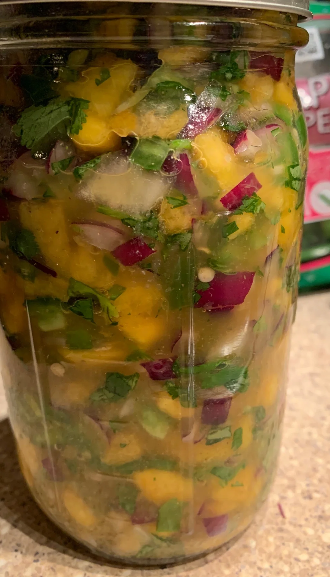Beautiful! fresh peach salsa