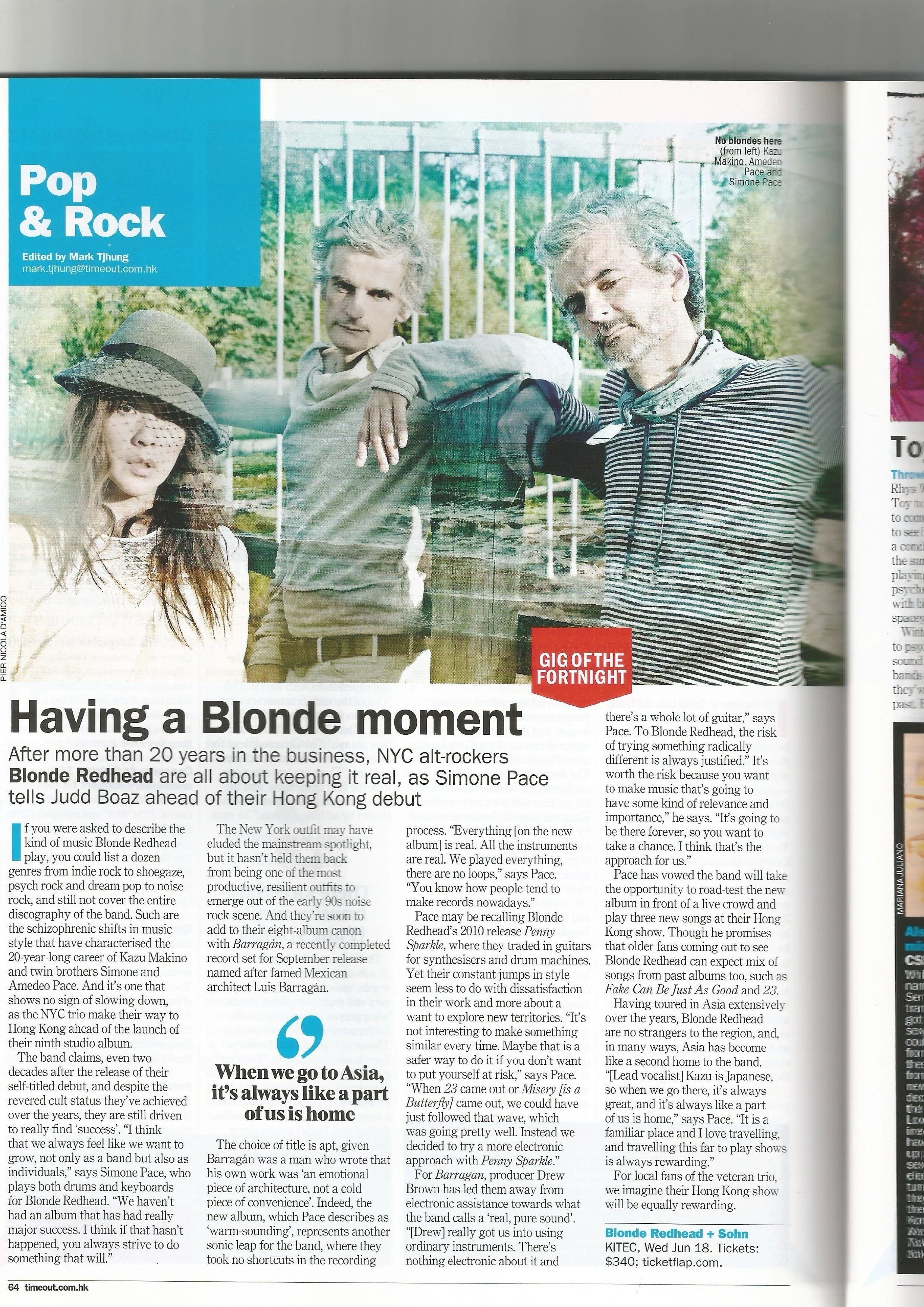 Interview with Blonde Redhead