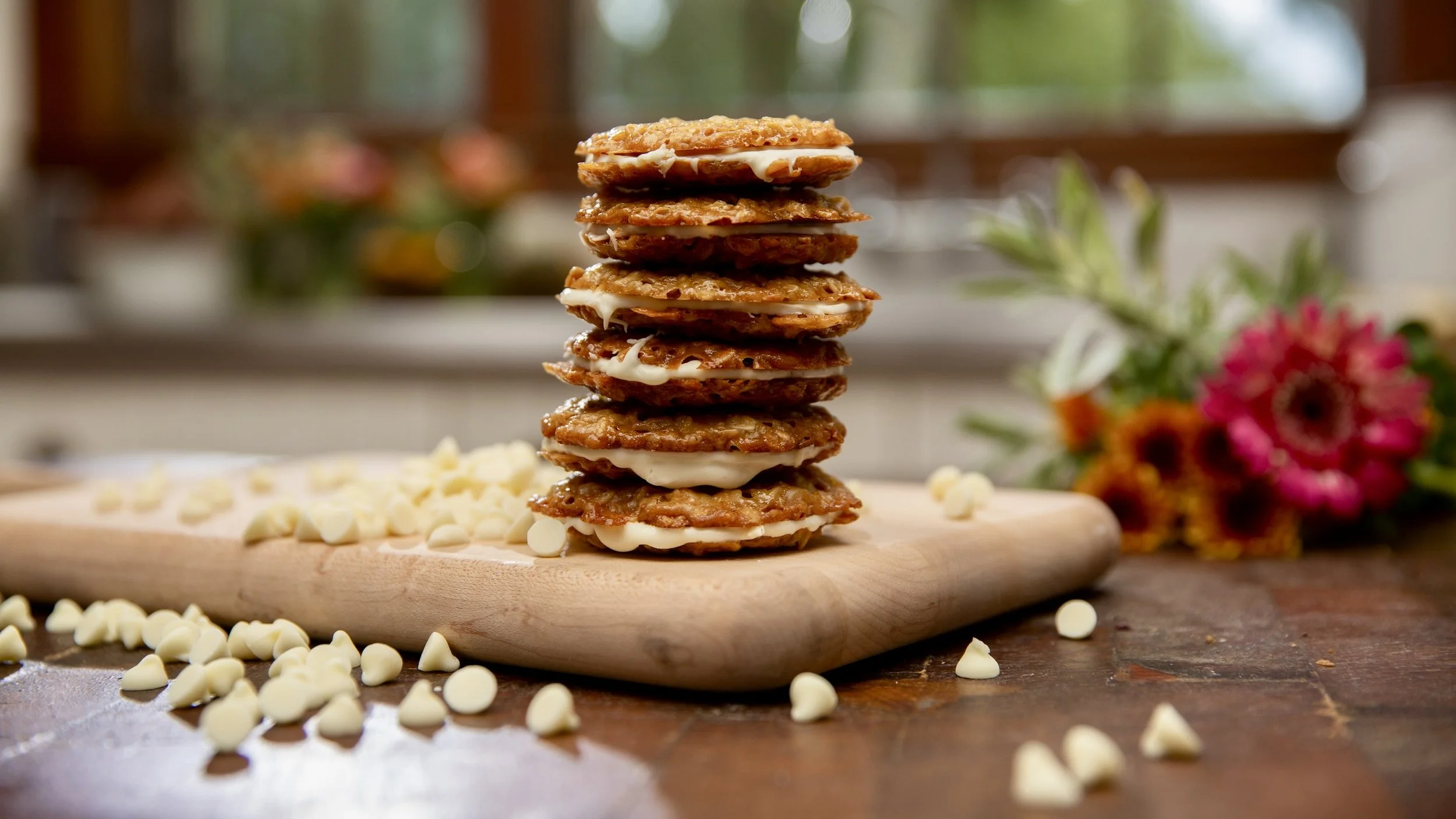 Molasses Lace Cookies with White Chocolate Filling Recipe — The Ranch Table