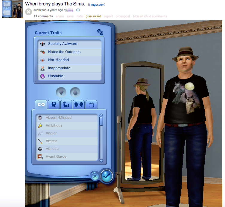 when brony plays the sims.png
