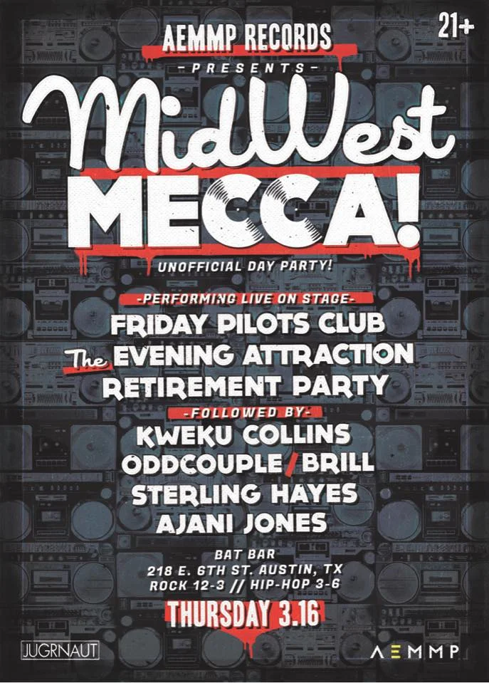 Flyer for the unofficial SXSW day-party our team booked in Austin, TX.