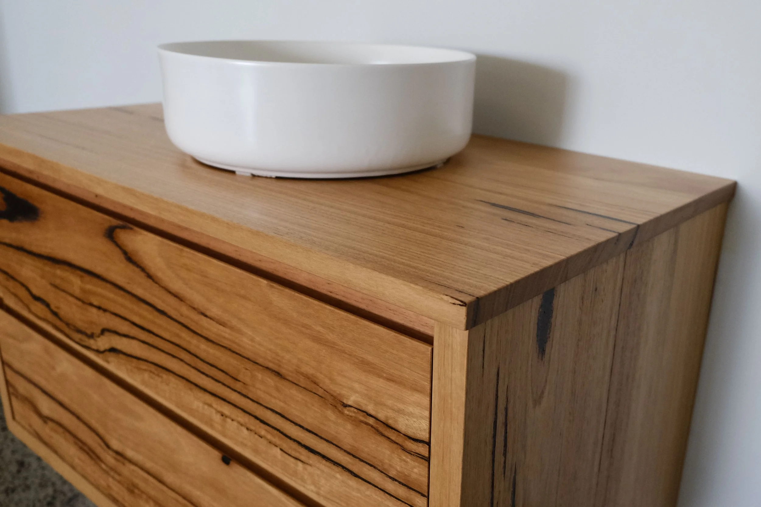 Eliza Floating Vanity Messmate 2 draw — Retrograde Furniture Made