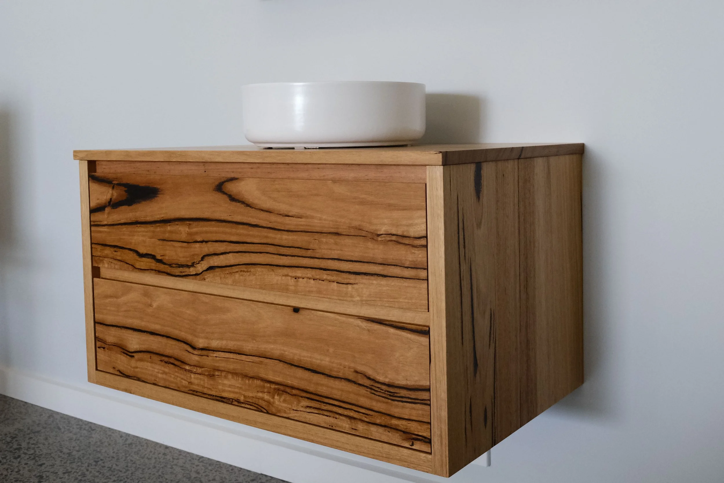 Eliza Floating Vanity Messmate 2 draw — Retrograde Furniture Made