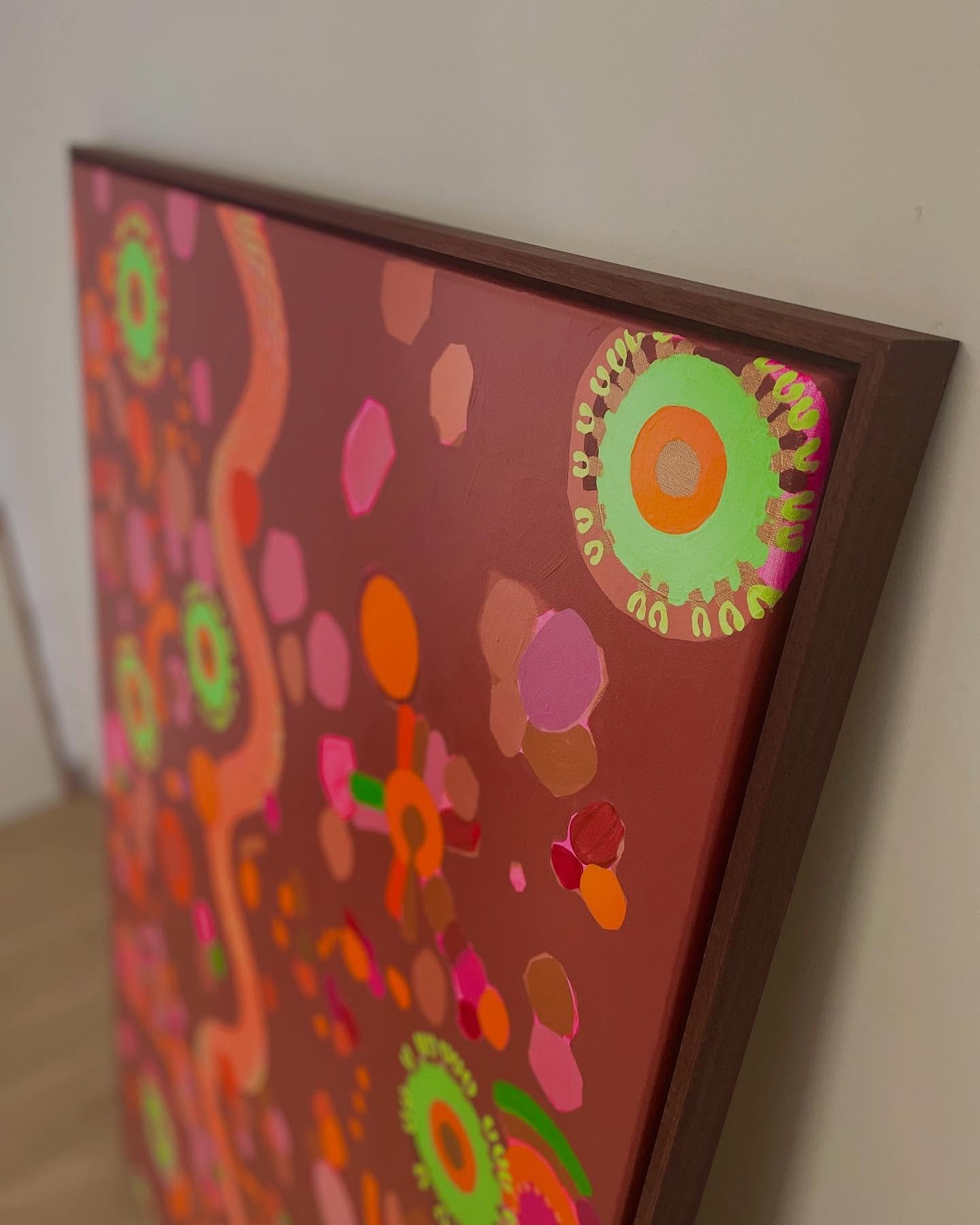 Verniste werken, kaders geolied. Mijn eerste kunstwerken zijn er klaar voor om de wijde wereld in te trekken. Ik zal het stiekem jammer vinden wanneer ze mijn ruimte zullen verlaten, want ze brengen kleur en levendigheid binnen! 🌟🌟🌟
Deze kost &eur