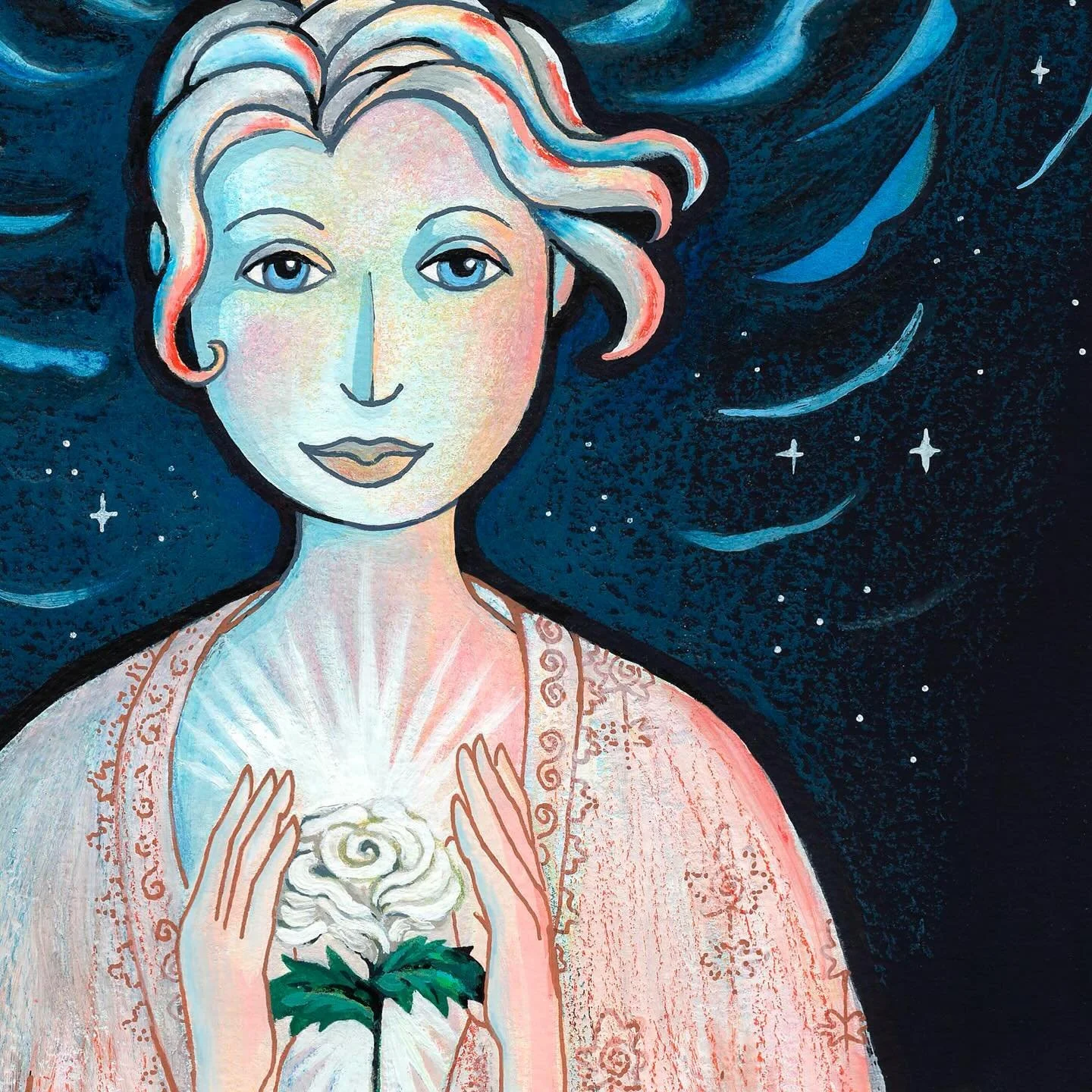 Vrij werk dat ik onlangs afwerkte&hellip; Het is een vriendin met de energie van Sophia, godin van spiritualiteit en wijsheid. Dit beeld zat in mijn hoofd en ik heb getwijfeld om het haar te tonen, door de naaktheid in het beeld. Ik heb het toch geto