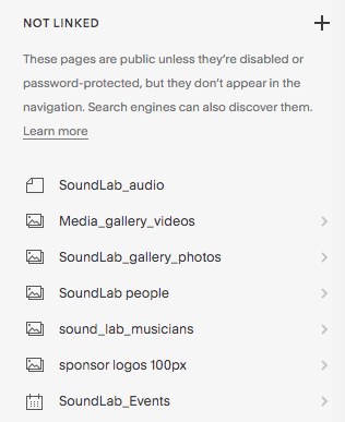 In 'not linked' pages, go to 'SoundLab Events'