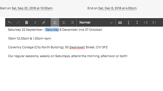 ADDING LINKS: highlight the word you would like to hyperlink and select the hyperlink icon from the format bar