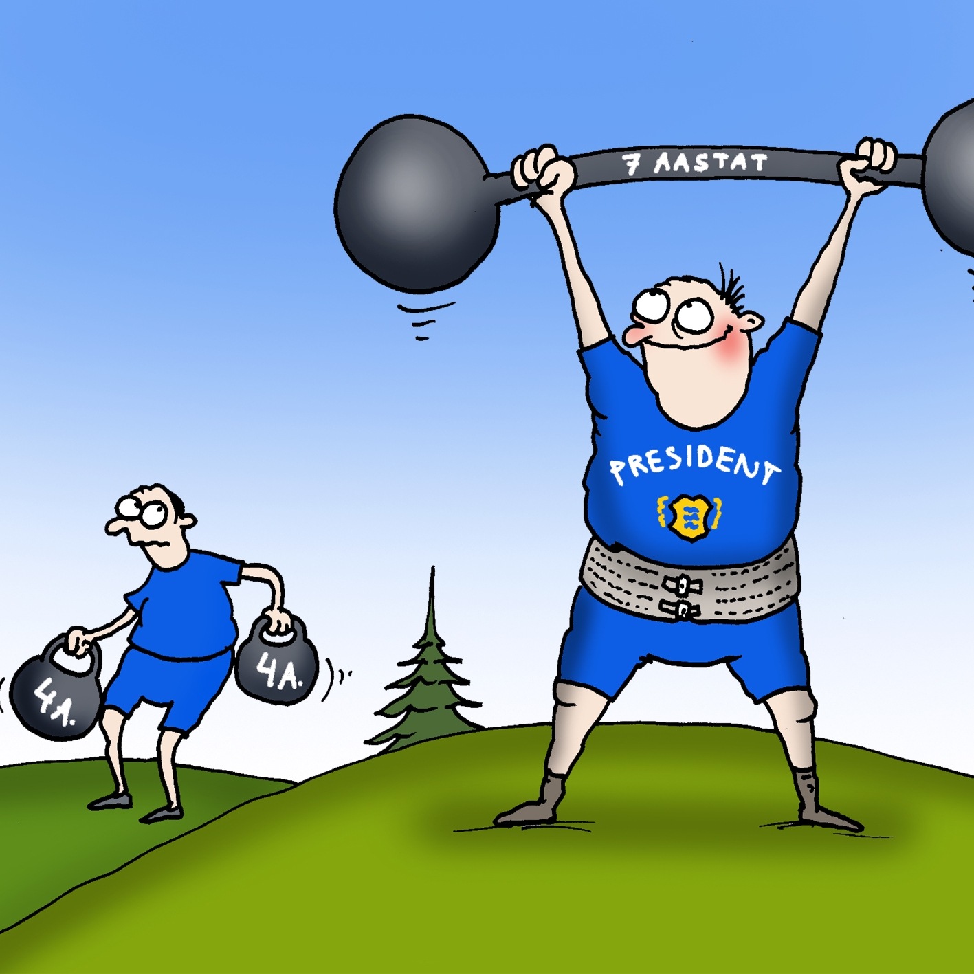 08.12 (illustratsioon: Urmas Nemvalts) Teeme ettepaneku seada Vabariigi Presidendi ametis olekule järjestikuselt ühekordne seitsmeaastane tähtaeg. Usume, et see ettepanek aitaks kaotada presidendi kiusatust astuda samme või tegeleda asjadega, mis tagaksid järgmistel valimistel presidendi tagasivalimise.