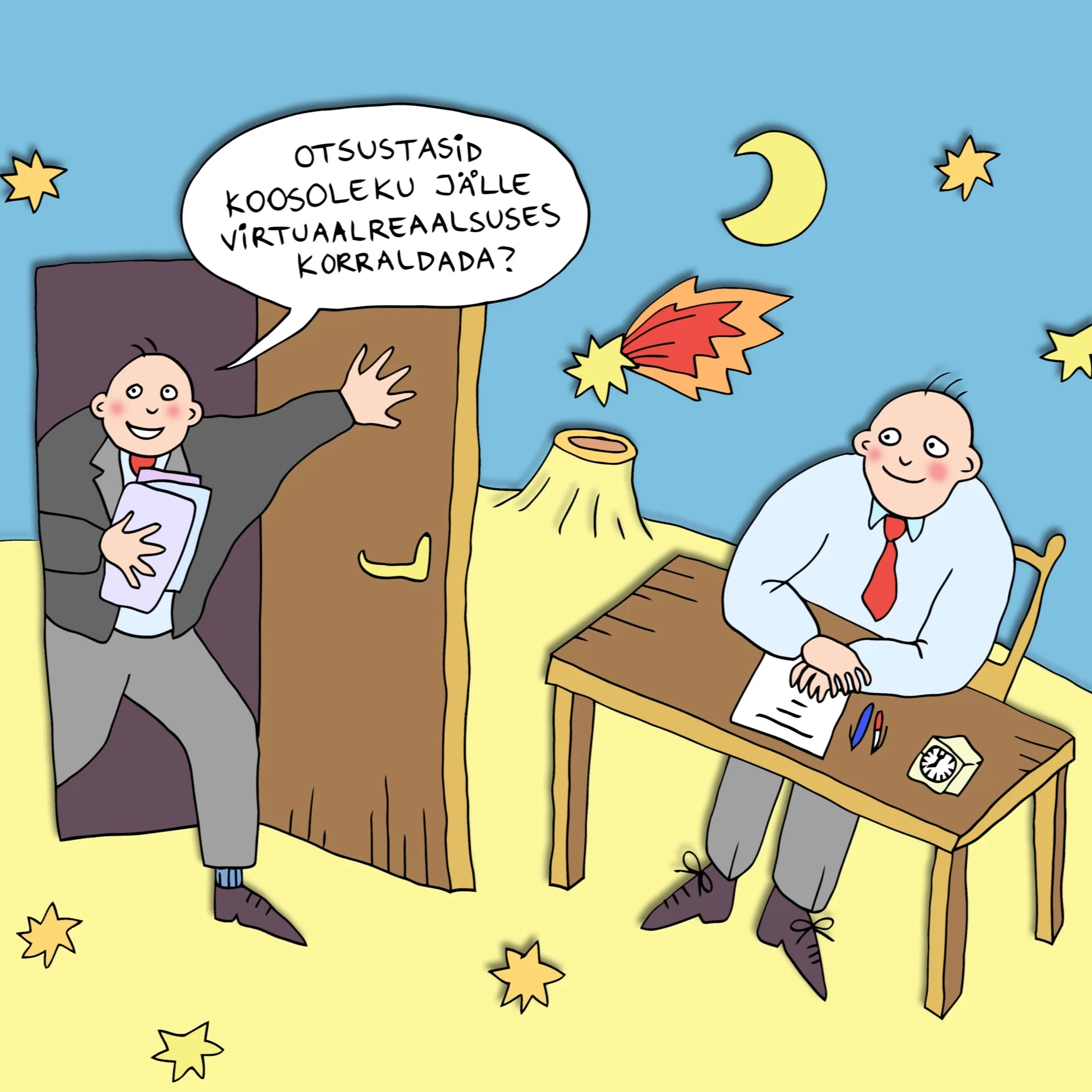 19.12 (illustratsioon: Ave Taavet) Teeme ettepaneku vähendada halduskoormust, mille tagajärjel kasutatakse riigijuhtimises laiemalt digilahendusi. Miks? Usume, et nii saab kaasata veelgi laiemalt huvigruppe ja rahvast seaduseelnõude, aga ka määruste ja poliitikate kujundamisse.