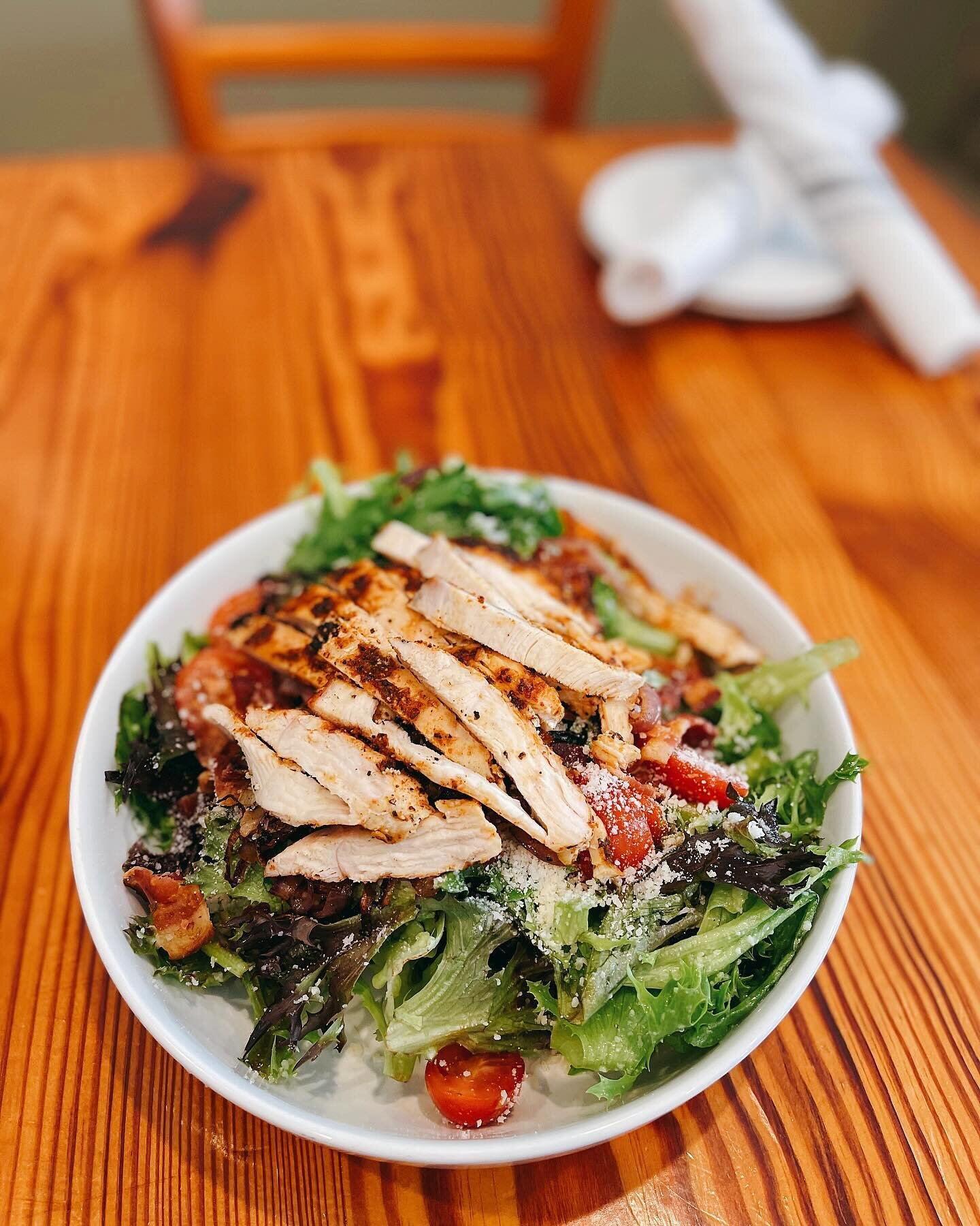 Happy Tuesday! ☀️ Stop In &amp; Enjoy a Sensation Salad with Grilled Chicken! Open 11AM to 9PM!
