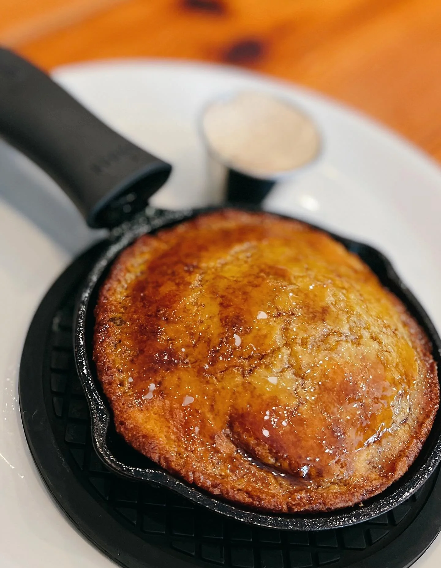 Stop In &amp; Enjoy Our Famous Skillet Cornbread with Maple Bourbon Glaze &amp; Cinnamon Whipped Butter! 🍽 Open 11AM to 9PM!