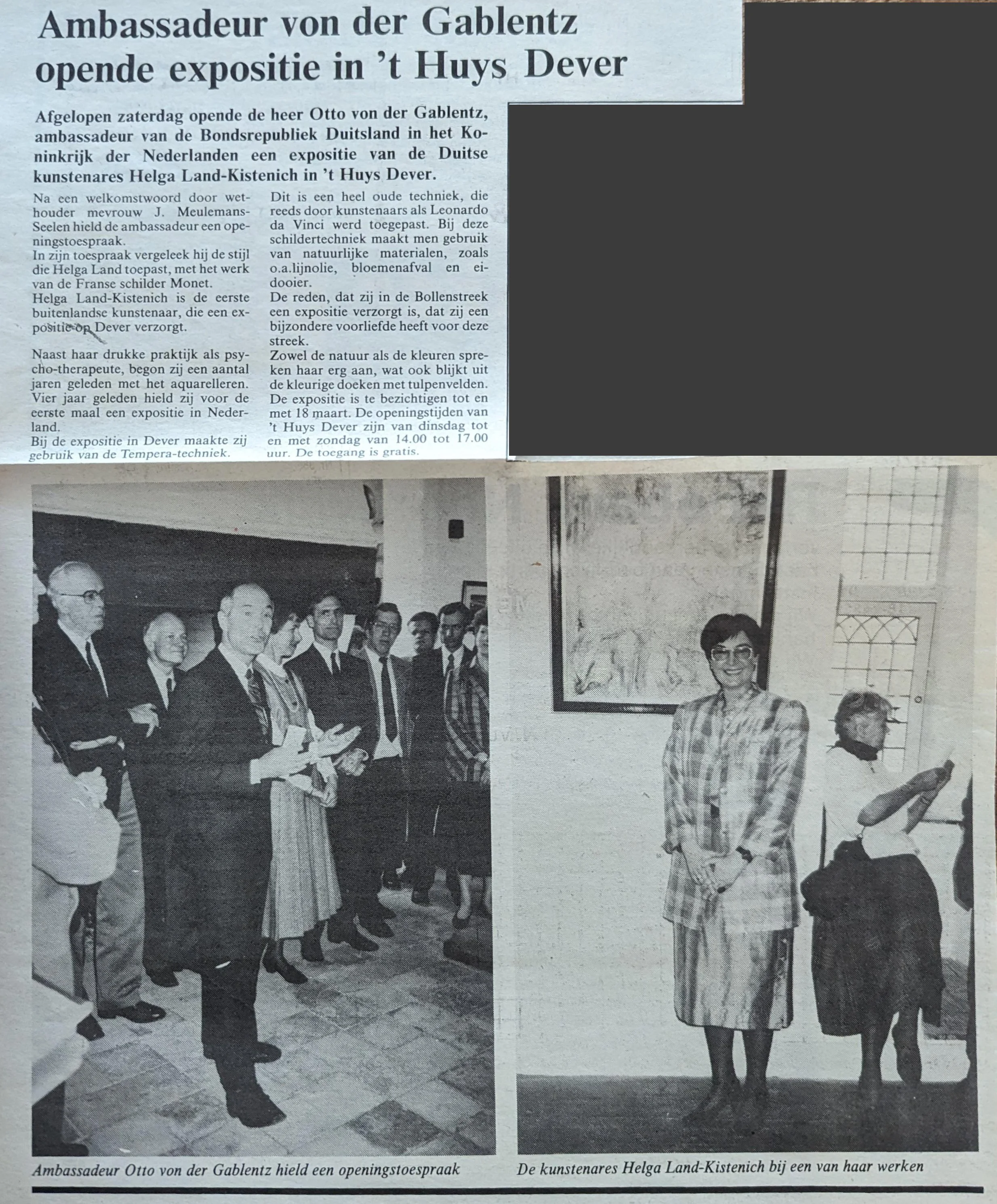 1990 Huist t` Dever Galerie, Lisse, NL.