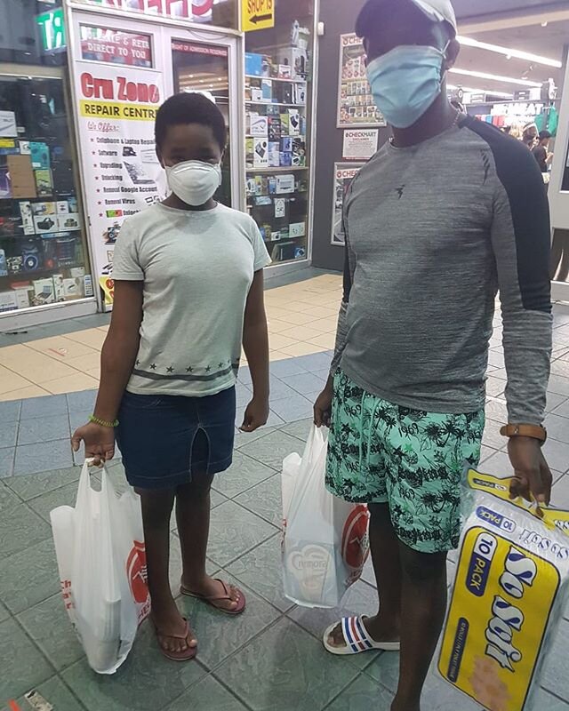 Thanks to Sihle (not in picture) for helping us get nutrition to kids in our programs and their families today. Sihle is an ex street child who has come through our programs. He&rsquo;s known to many of you for his great surfing and surf report. Today he was buying and delivering food parcels for kids and families in need. Really appreciate you, Sihle! Please continue to support our Covid 19 appeal. Thank you! To donate please hit the LINK IN BIO