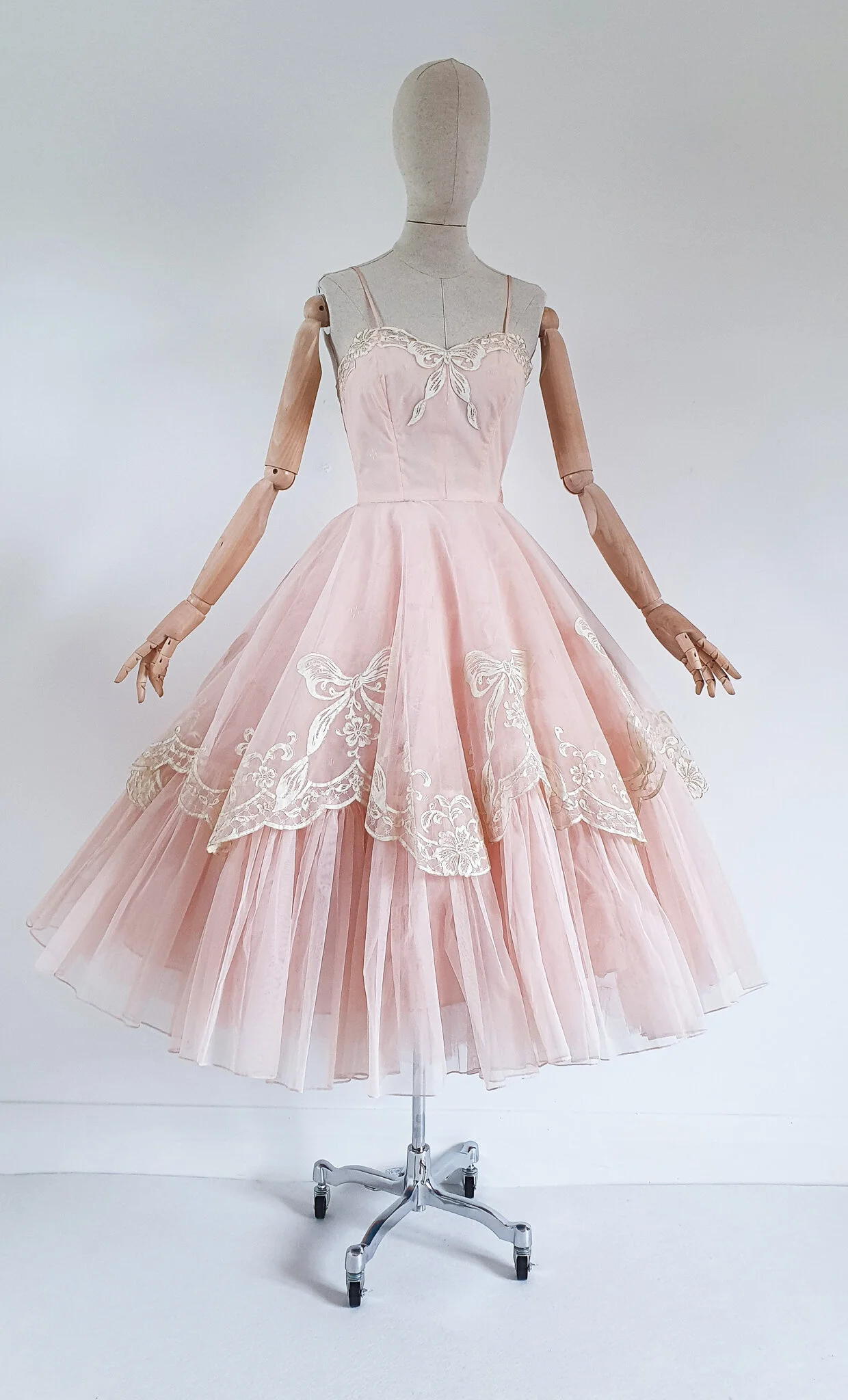 Prom 1950 Gown Pink 50's Formal Dress 1950s Prom Vintage Pink