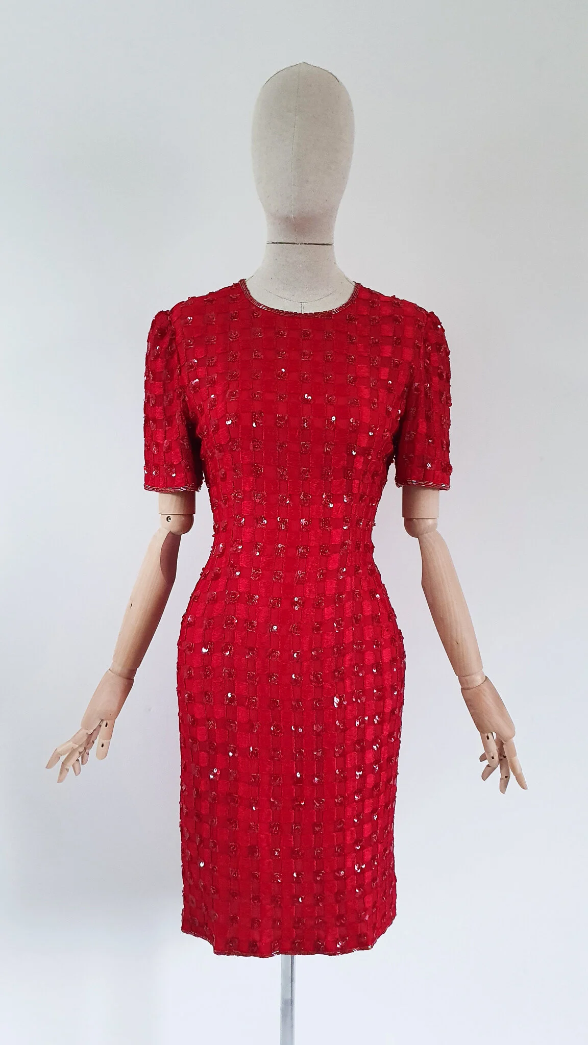 open lace back dress Ruby Red Floral Sleeveless Beautiful Fancy Party Shift Dress main image 1