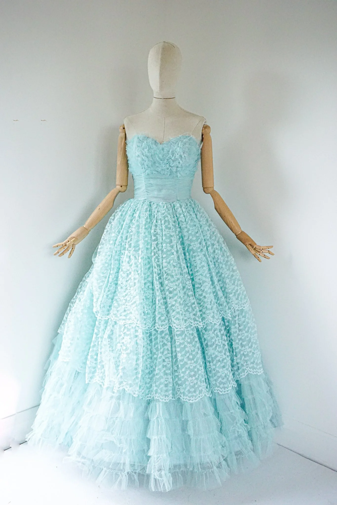 duck egg blue prom dress Duck Egg Frill Hem Strappy Midi Dress 12 main image 1
