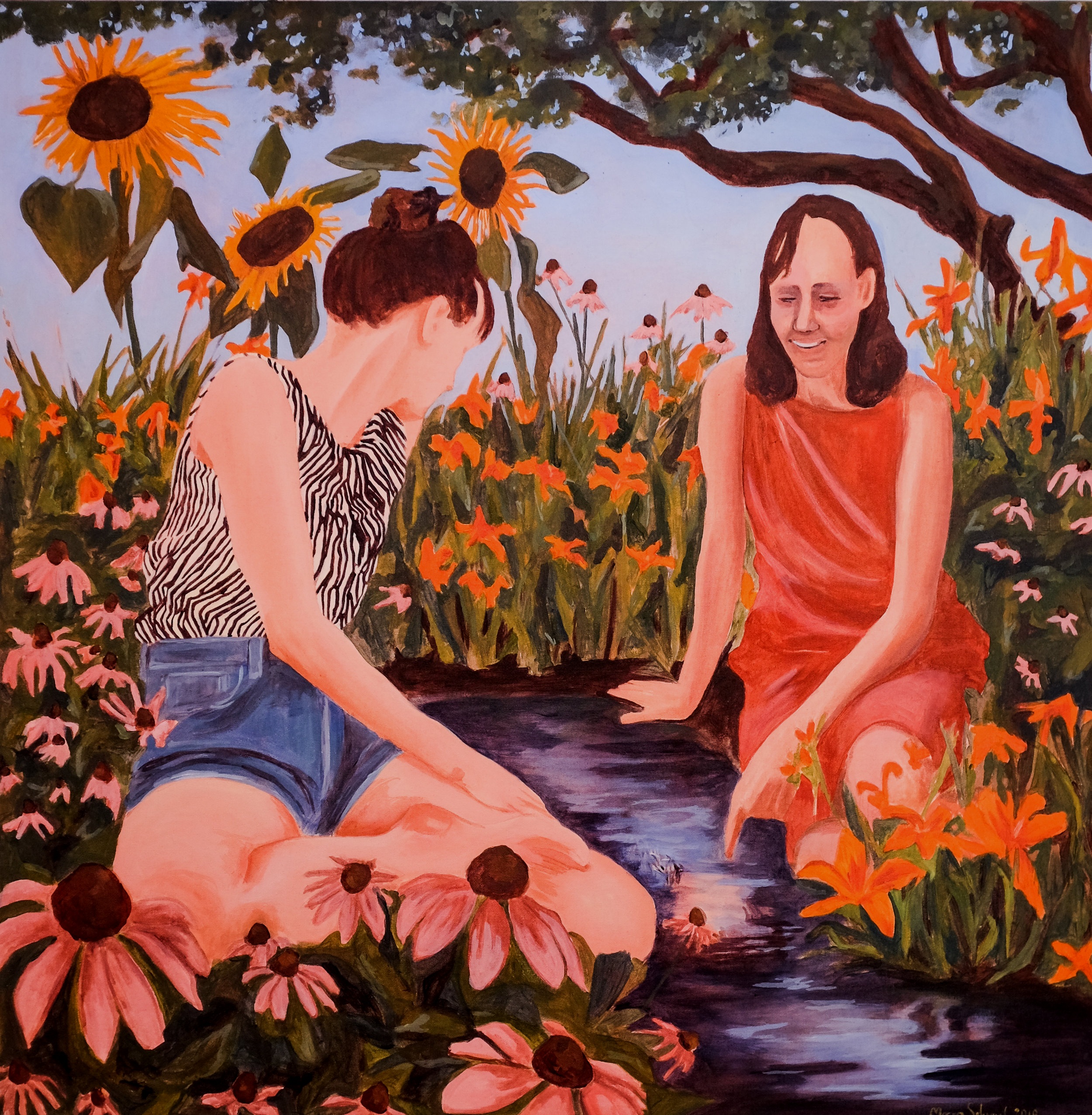 Kay. 100 x 100cm. Acrylic on canvas. 2018.