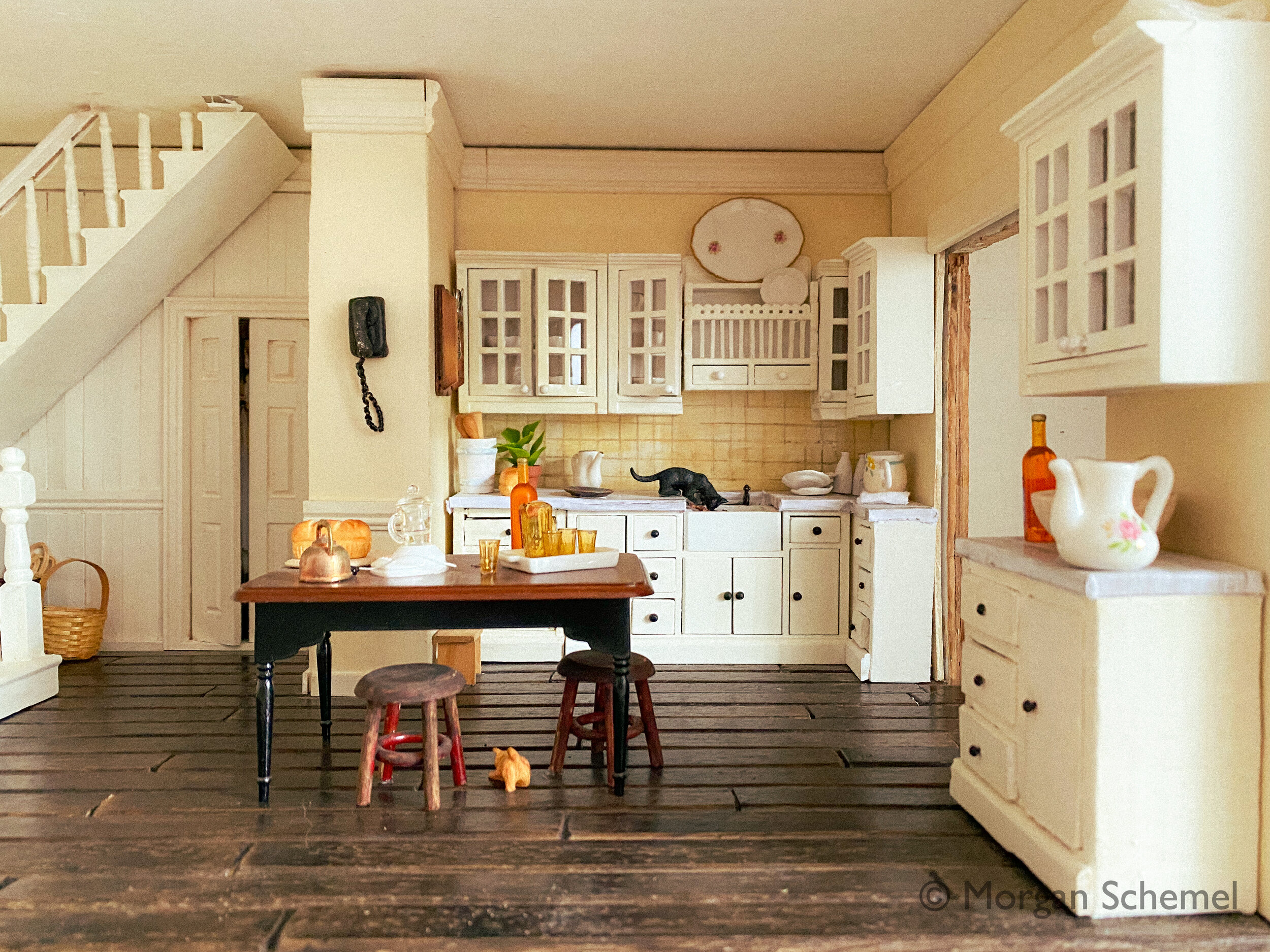 Miniature recreation of the Practical Magic kitchen