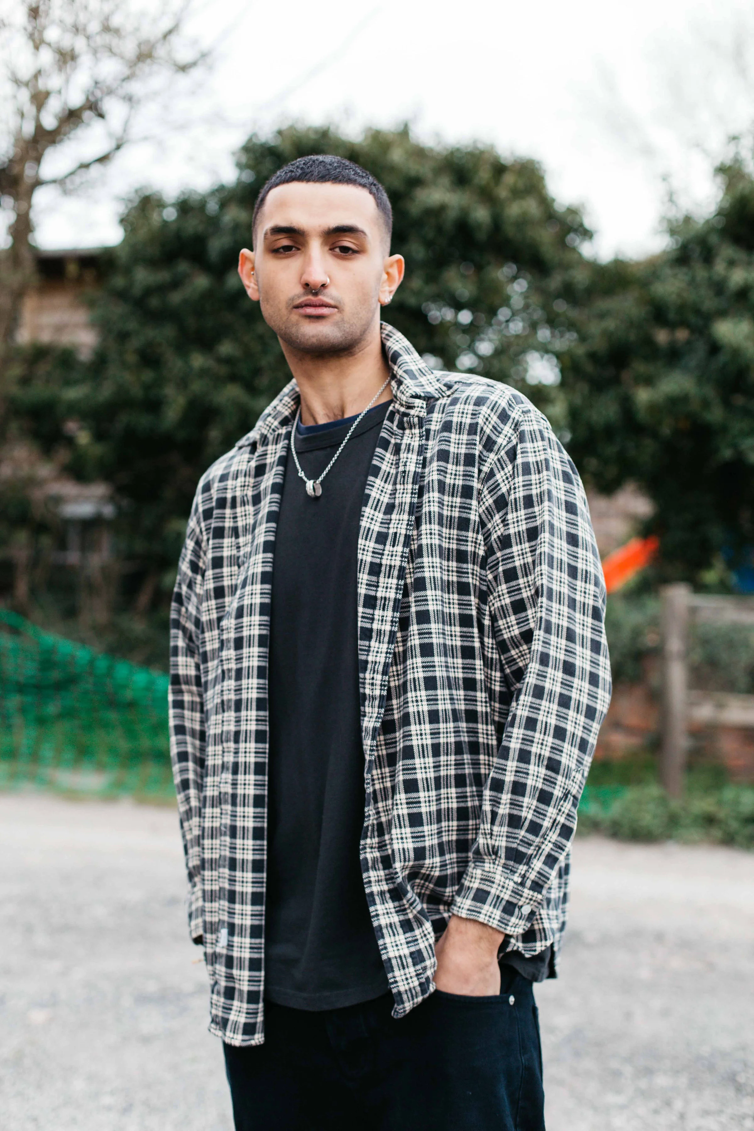 RALPH LAUREN BLACK &ホワイトギンガムチェックシャツ Black White Checkered Ralph Lauren Plaid Flannel Shirt — Headlock