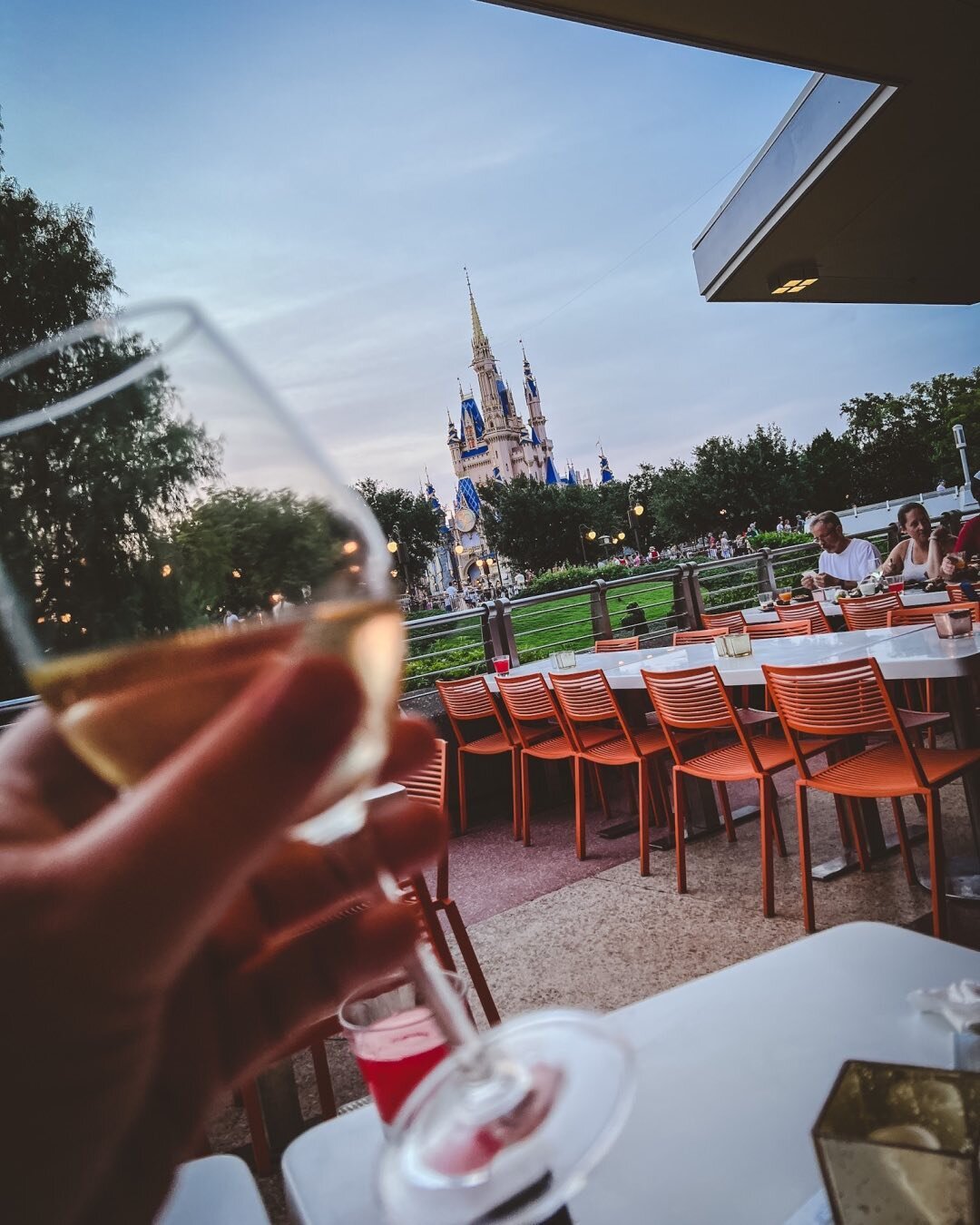 Cheers to this beautiful castle. It&rsquo;s been the best week ever here and we are enjoying fireworks and wine to end our trip. ✌️❤️

#waltdisneyworld50 #disneyparks #magickingdom