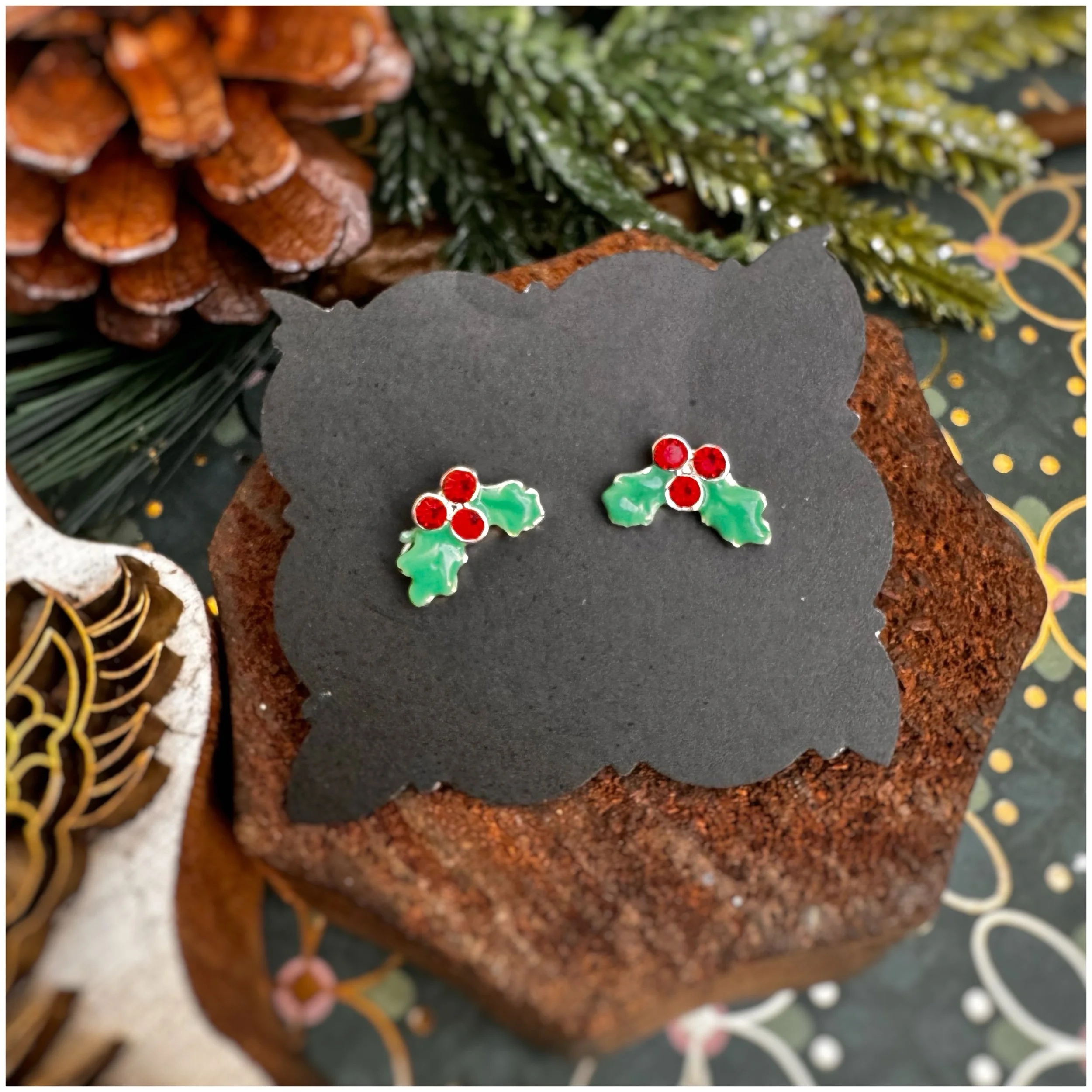 Christmas Enamel Earrings