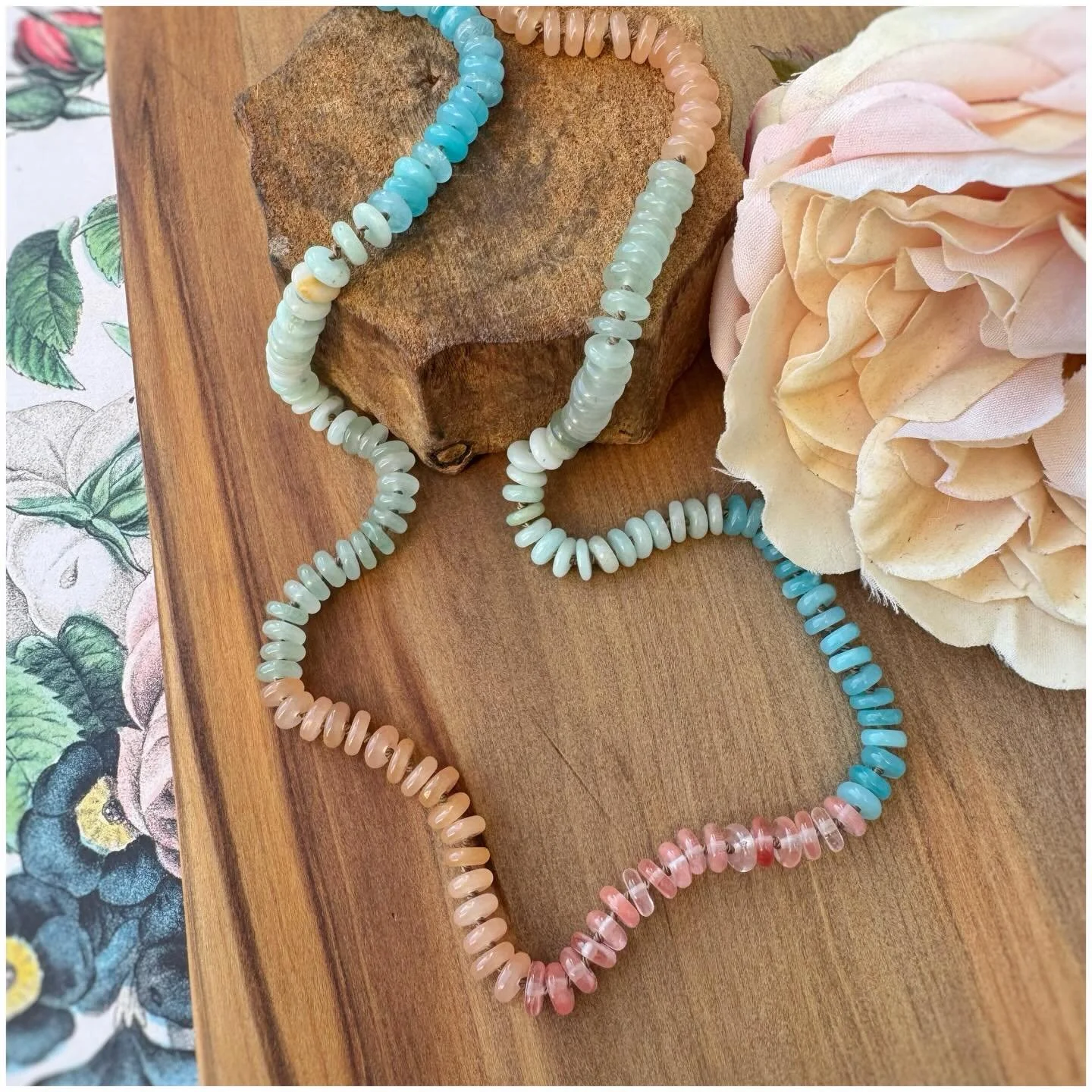 Happy Friday !! I have been wearing this beautiful multi-hued necklace I have on today for months now ...and getting so many compliments (and requests), that of course, i had to make it a Friday Feature. It really is a fabulous spring &amp; summer pi