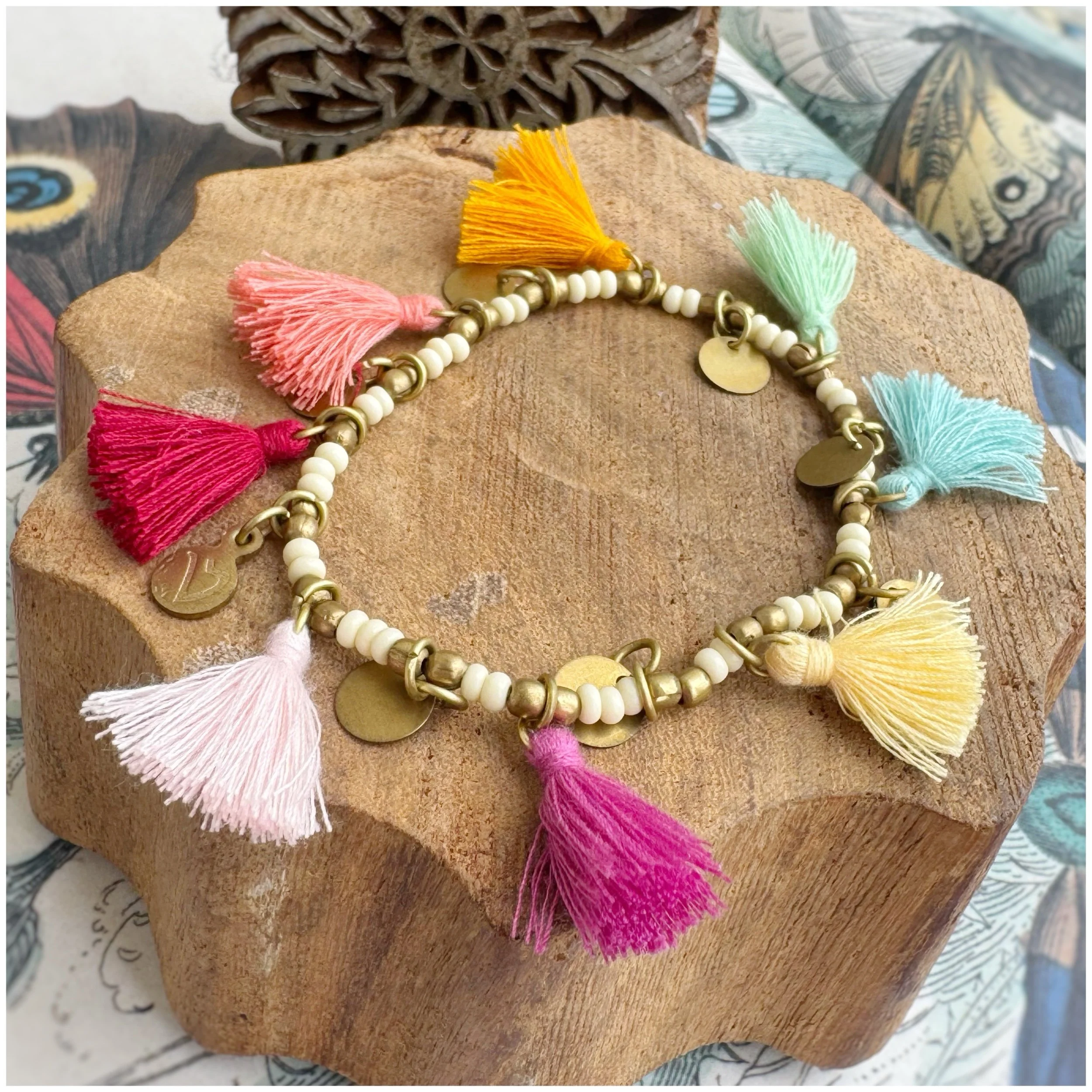 Italian Tassel Stretchy Bracelet