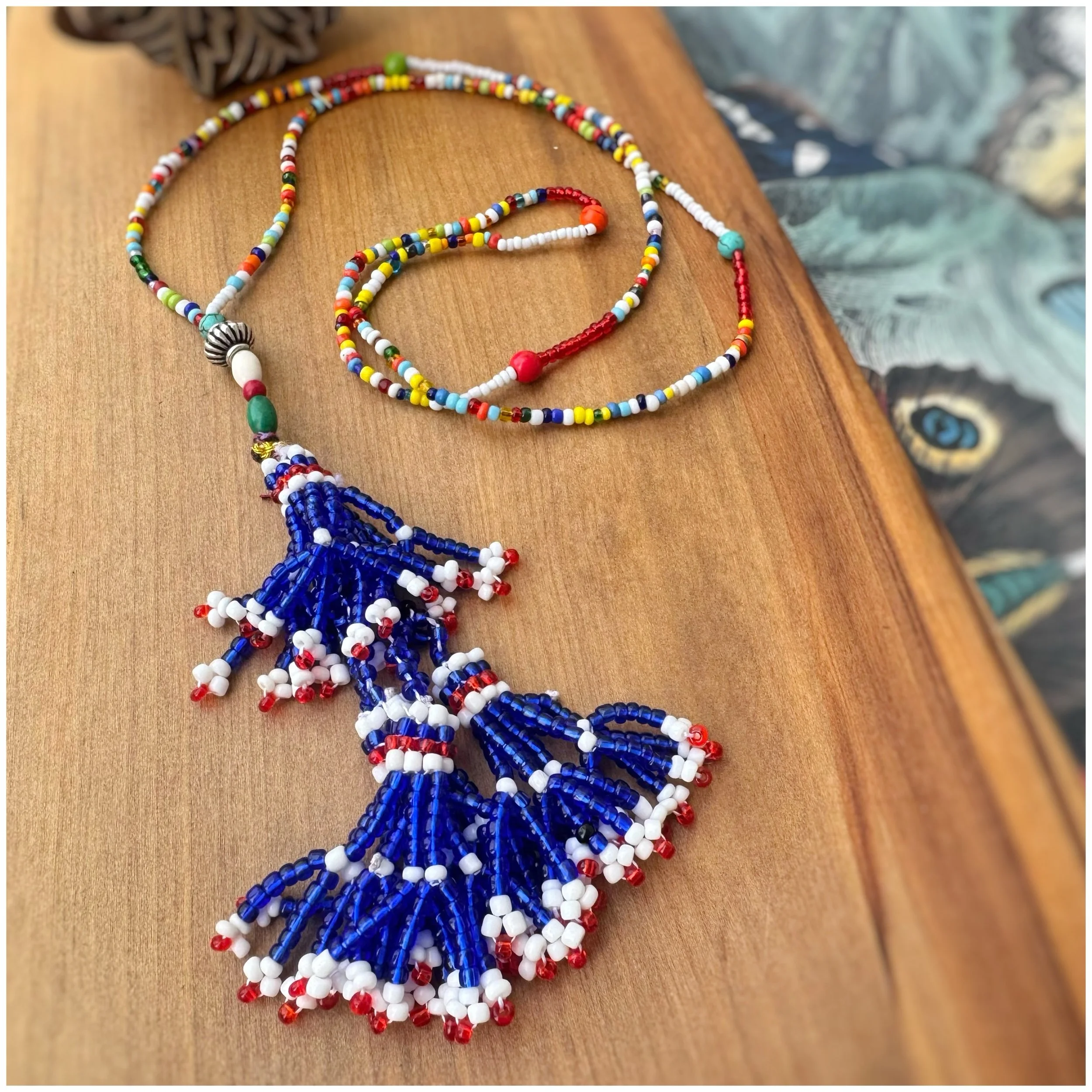 Beaded Bo-ho Tribal Tassel Necklaces