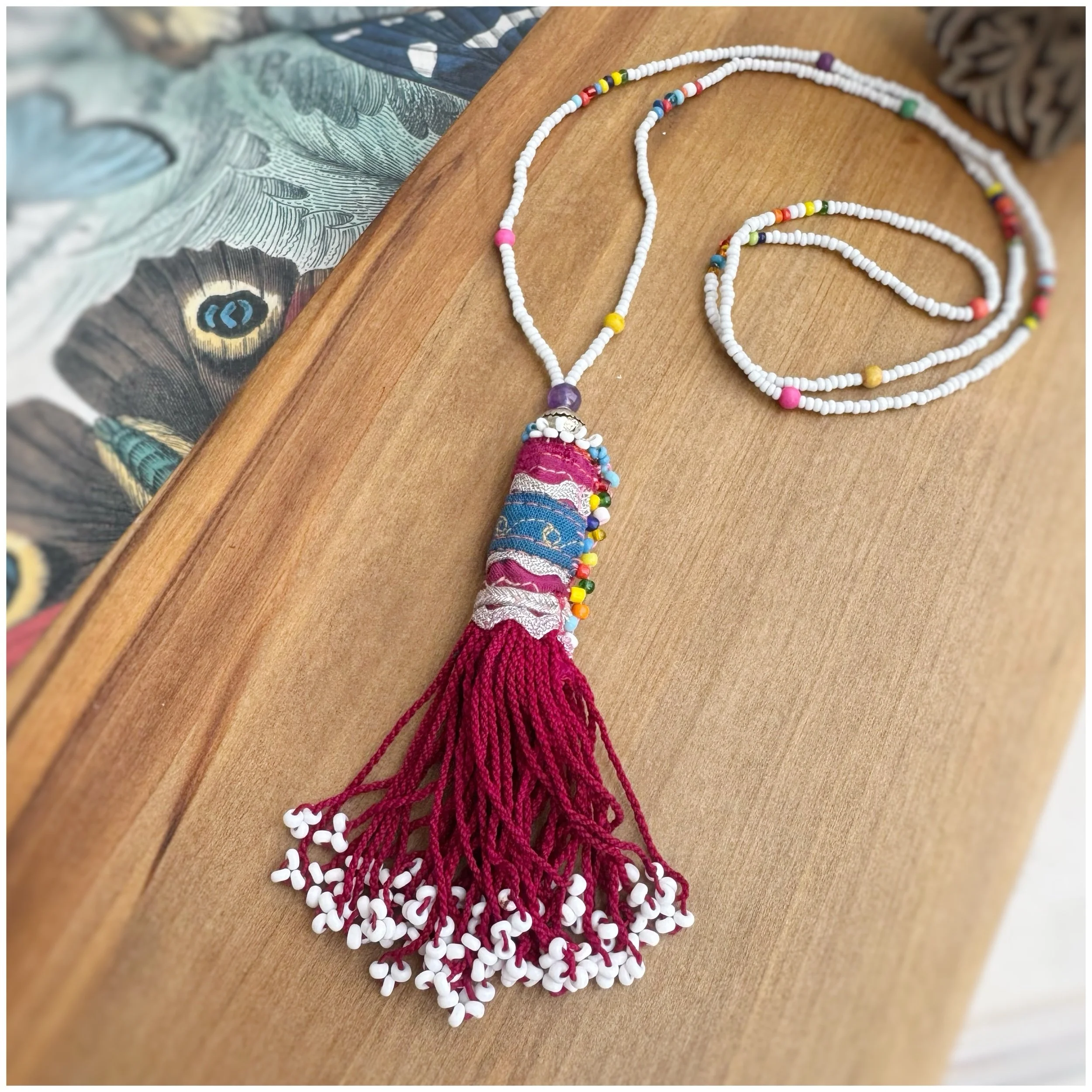 Beaded Bo-ho Tribal Tassel Necklaces