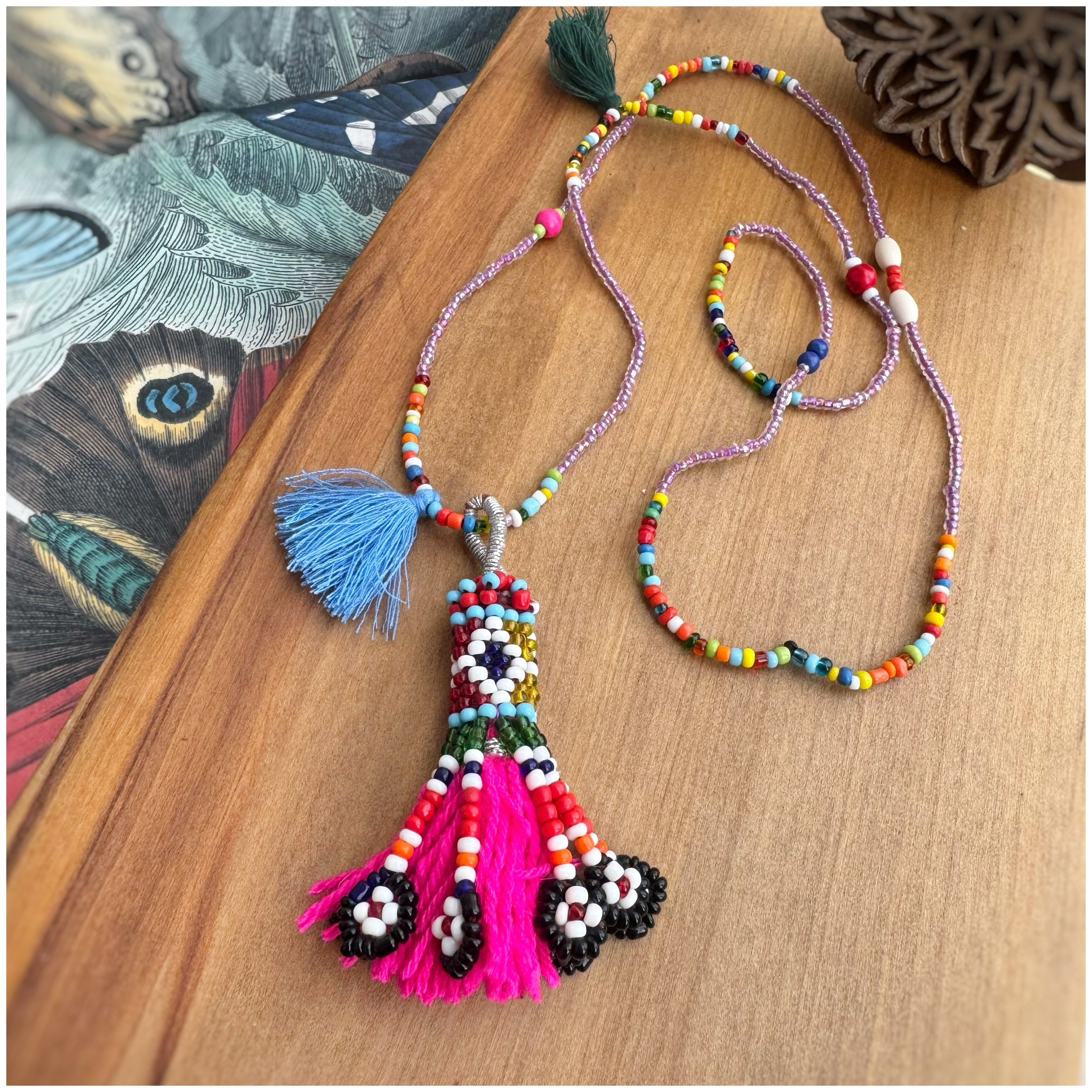Beaded Bo-ho Tribal Tassel Necklaces