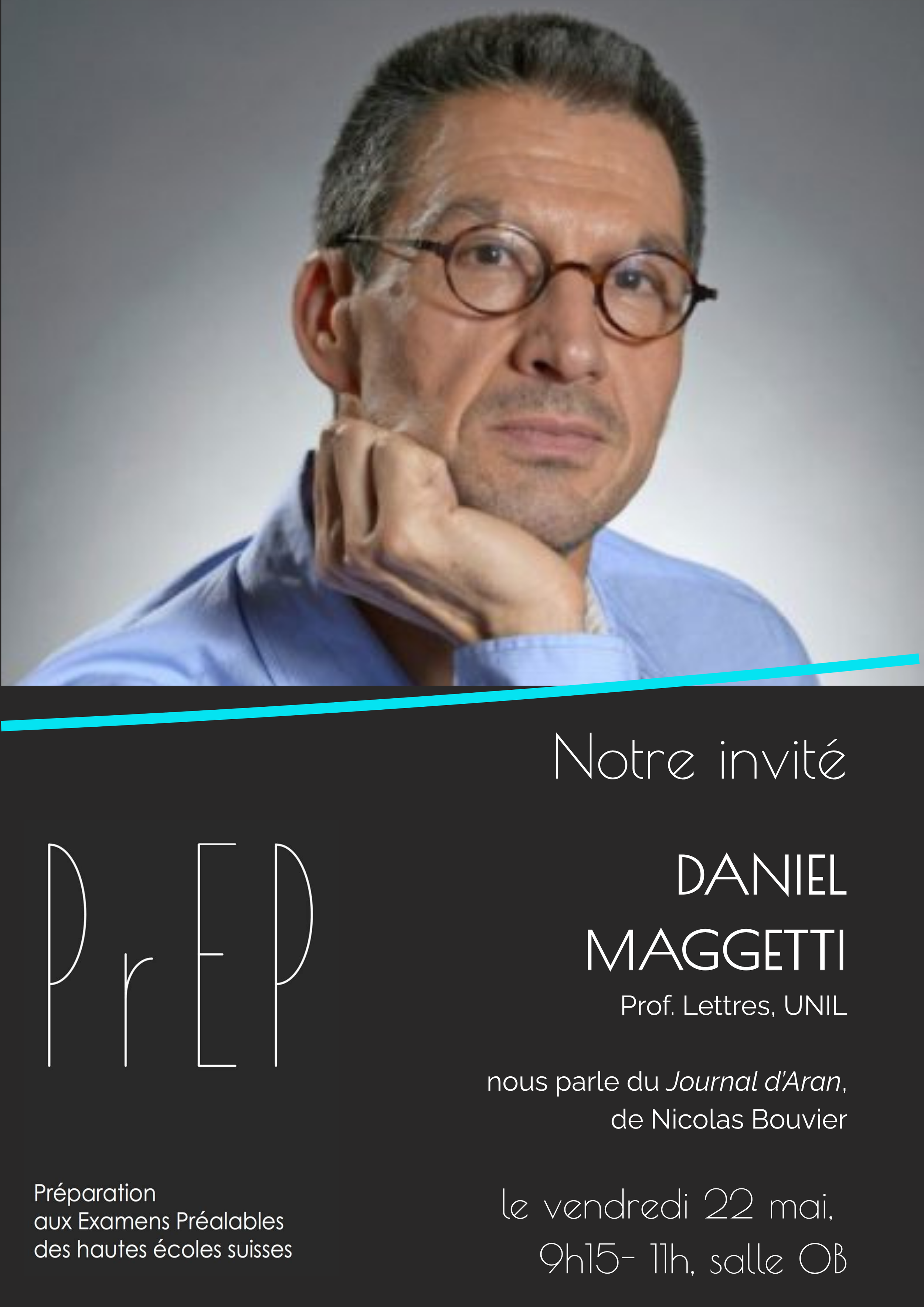 Notre invité - Daniel Maggetti, sur Nicolas Bouvier, à PrEP
