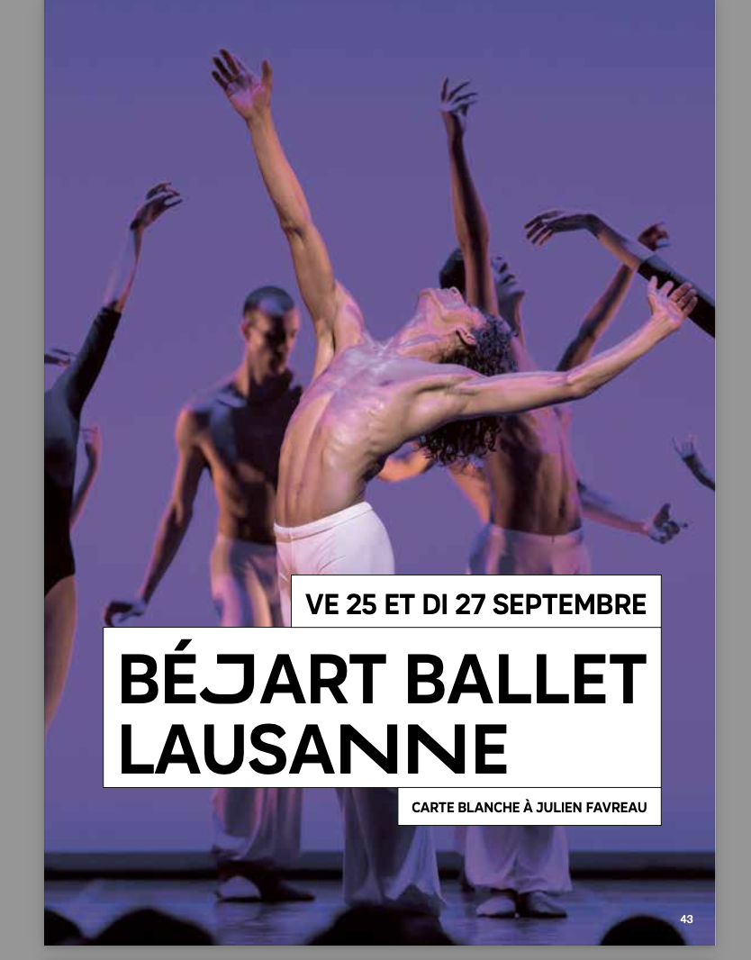 Ballet Béjart  (7 danses grecques, Real love, Qu'est-ce que la joie ?) - Théâtre du Jorat