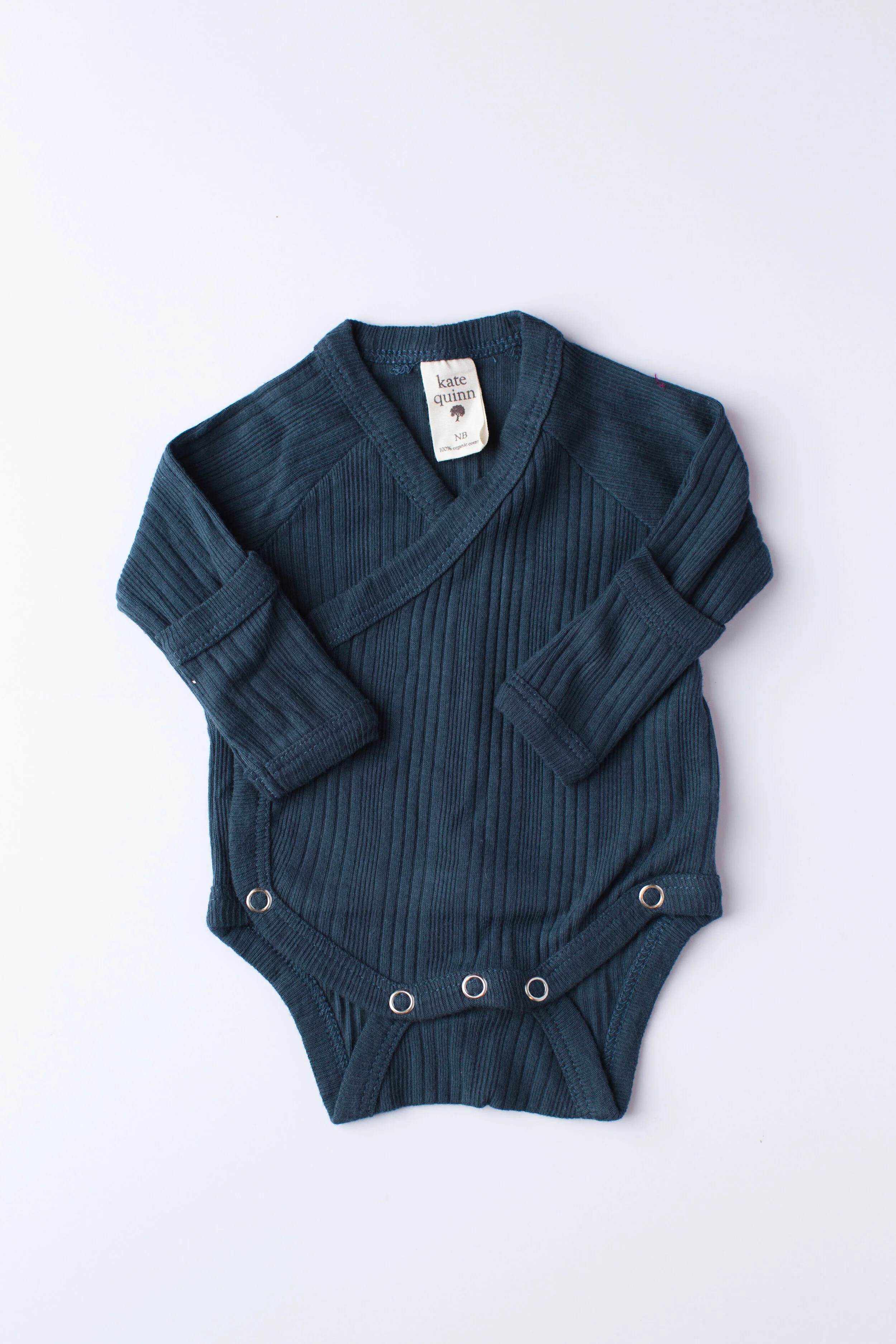 long sleeve cotton bodysuit  | midnight blue | size nb