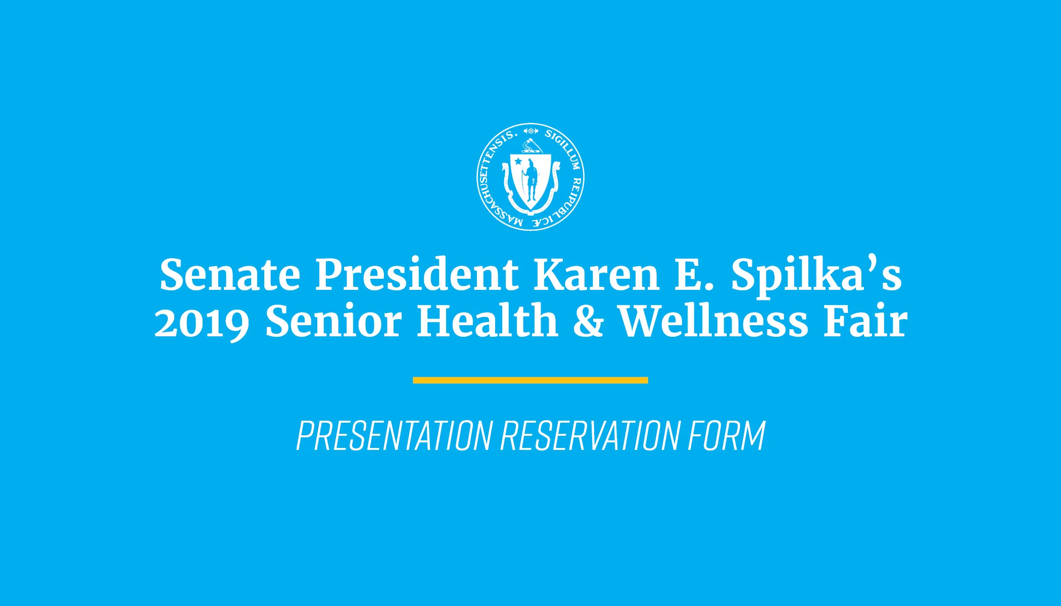 Karen E. Spilka's Health and Wellness Fair: RSVP Form, October 12, 2019