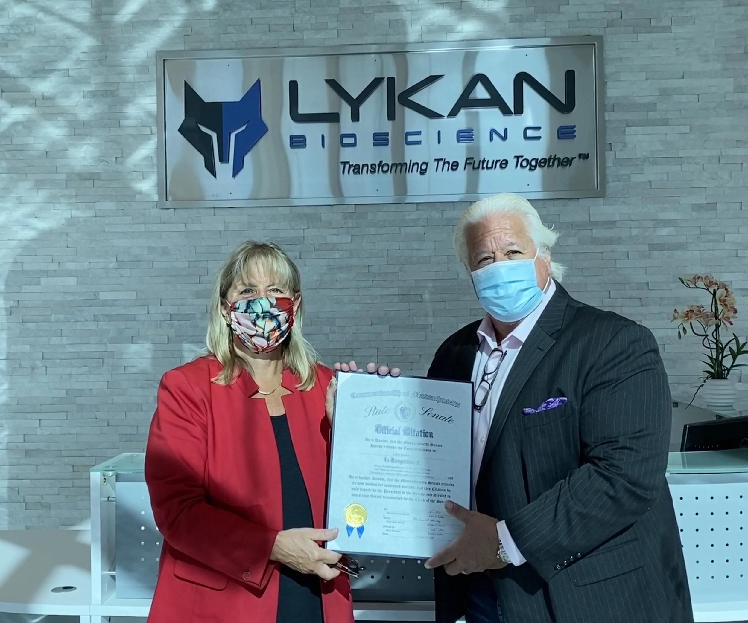 Senate&nbsp;President Karen Spilka nominates Lykan Bioscience for Manufacturer of the Year