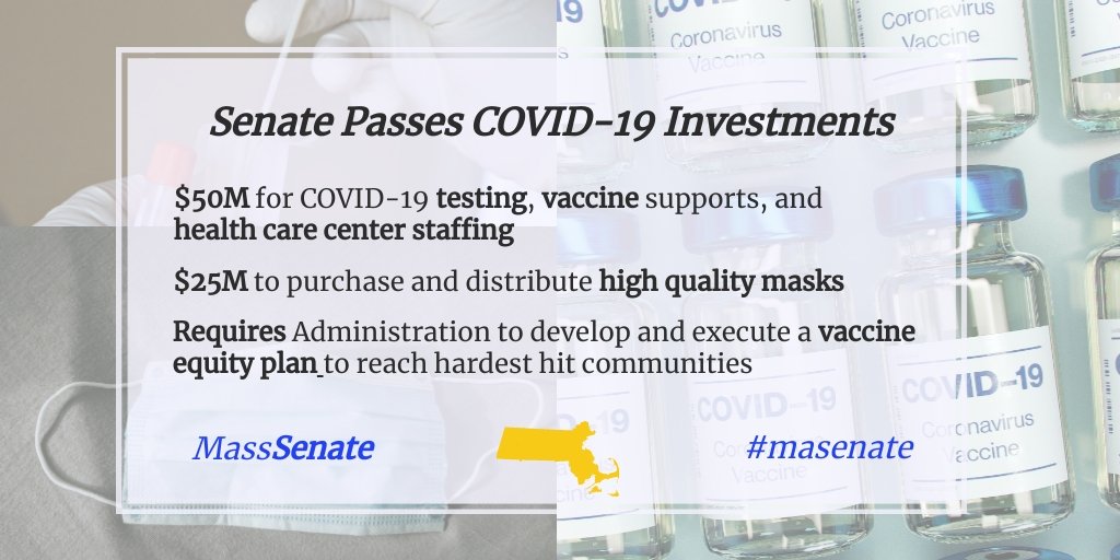 Senate Passes Bill to Increase Access to COVID-19 Testing, Vaccines, and Masks 