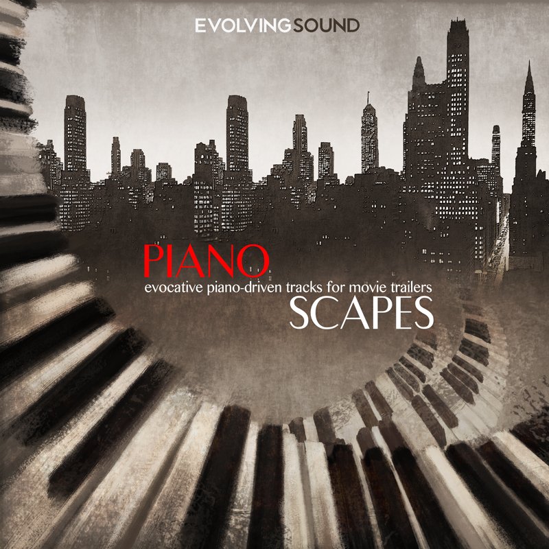 ”Piano is as popular in trailers as it ever has been, but we wanted to do something a little different. We wanted to deliver an album of piano tracks that draws on the creative ivory-tickling skills of a whole raft of composing talent, delivering a unique resource of inspiring music that stretches the usual boundaries of trailer music. We’re hugely proud of the results – a whole festival of awesome, piano-driven trailer tracks. Some stunningly powerful, intense, epic trailer tracks, but also plenty of indie- and period-style works, minimalist pieces, gorgeous, intimate, art-house tracks, through to dark, film-noir music, and reflective, modern, building works of piano art. All carefully structured and arranged for trailer use, with captivating, moody intros, and powerfully intense builds. Pianoscapes features 11 amazing composers and pianists, across 18 compelling tracks, and some beautifully recorded upright, felt and grand pianos, alongside other live musicians. We hope you enjoy!” EVOLVING SOUND