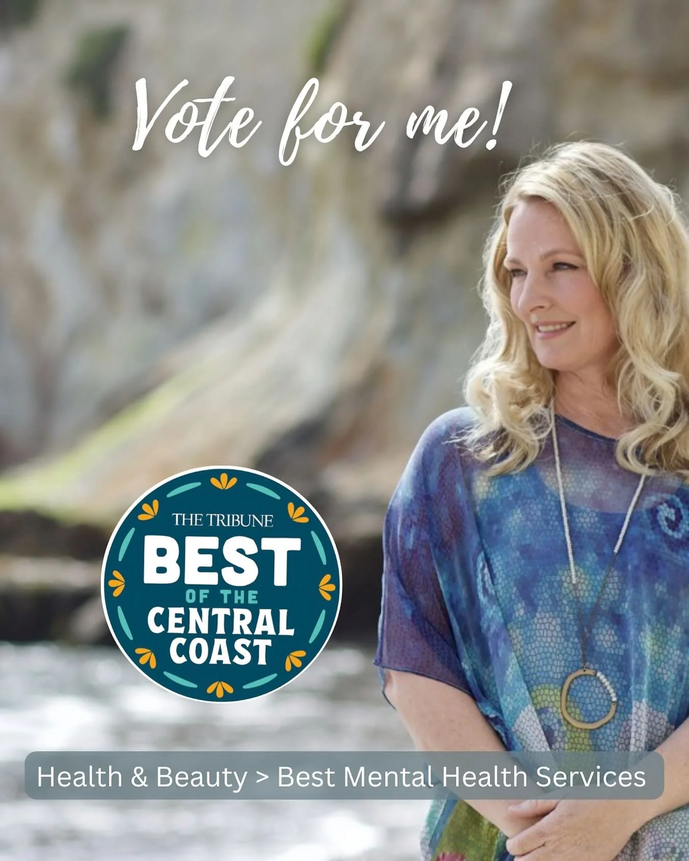 Voting is open for 2026 Best of the Central Coast!

I am honored to be nominated and would love your support.

How to vote:
1. Go to the link in my bio www.votecentralcoast.com
2. Select Category: Health &amp; Beauty &mdash;> Mental Health Service