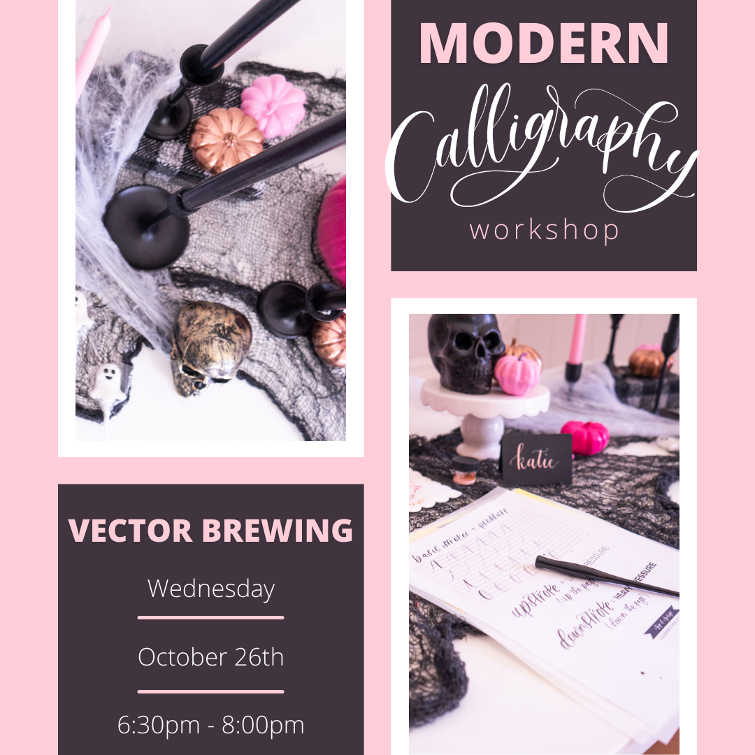 Spooky Scripts & Modern Calligraphy at Vector Brewing