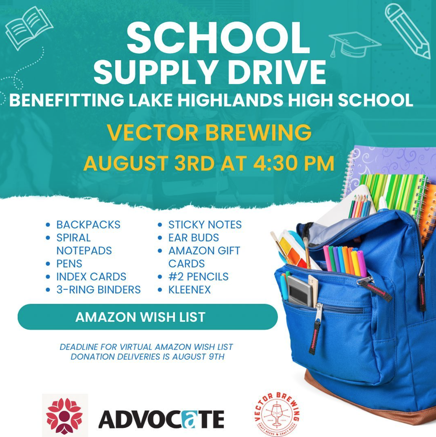 School Supply Drive Benefitting LHHS