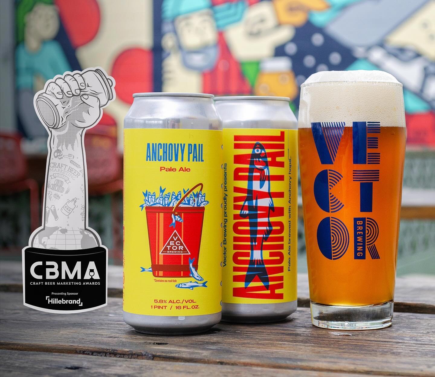 We&rsquo;re honored to have learned we were awarded a 𝑮𝑳𝑶𝑩𝑨𝑳 Crushie at this year&rsquo;s&nbsp;@craftbeermarketingawards for Anchovy Pail pale ale in the Best Can Label Design for 16-32oz size!🏆✊🤩

The CBMAs celebrate the unique marketing and