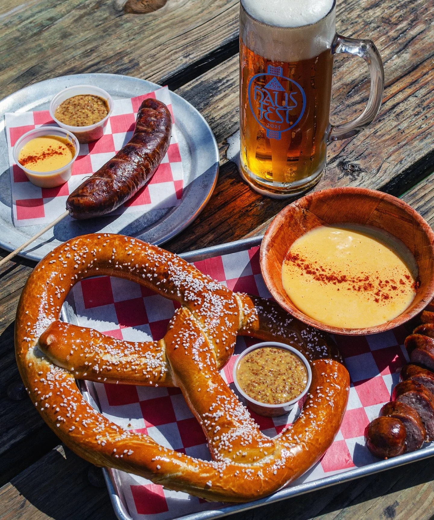 Gluten tag!🥨 Craving a taste of the Deutschland while at Hausfest? You&rsquo;re knot alone.

We&rsquo;ll be featuring a few special menu items during tomorrow&rsquo;s party, including a smoked brat on a stick from our friends @strouderosa, a giant B