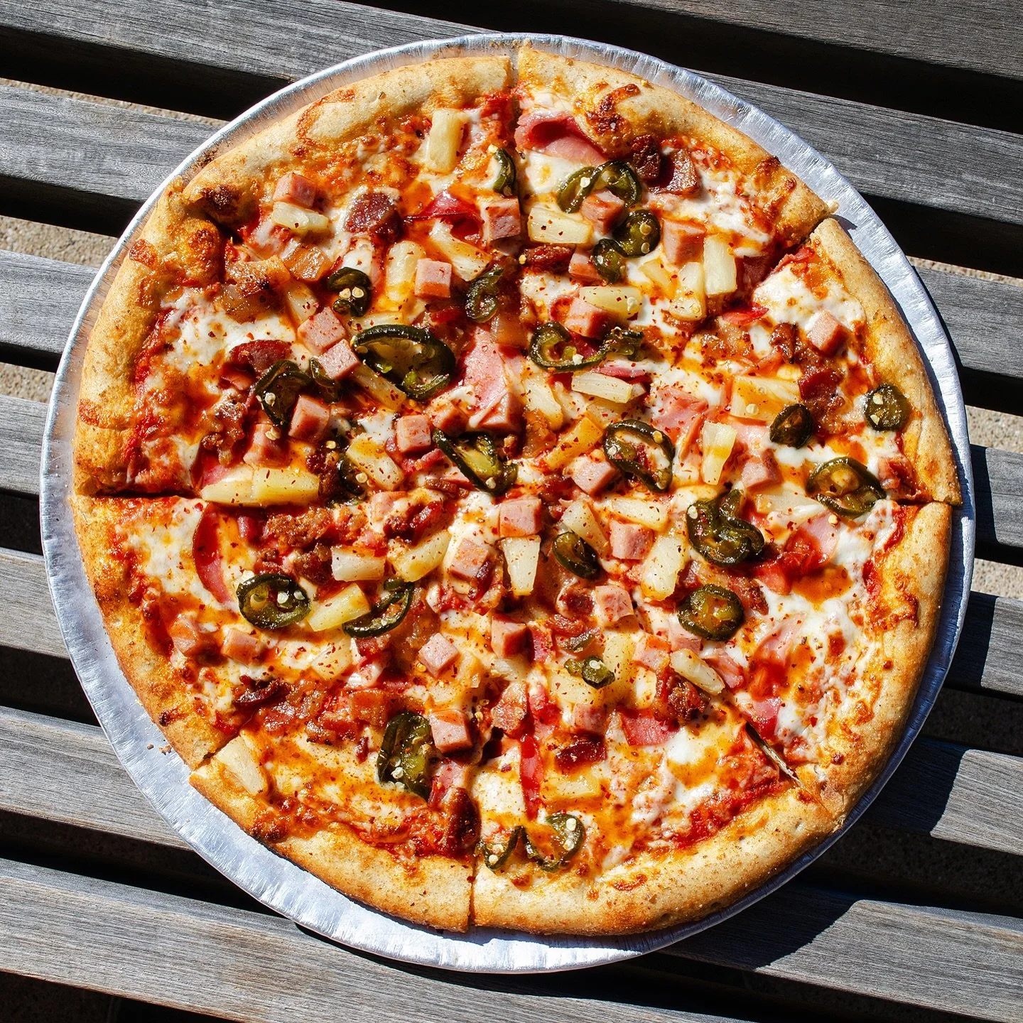 Get ready for a totally tubular rotator pie debuting today in the taproom. Introducing the 𝑺𝑯𝑨𝑲𝑨🤙

With a nod to the flavors of Hawaii, this &ldquo;porky&rdquo; pizza starts with our signature, sourdough crust topped with our house red sauce an