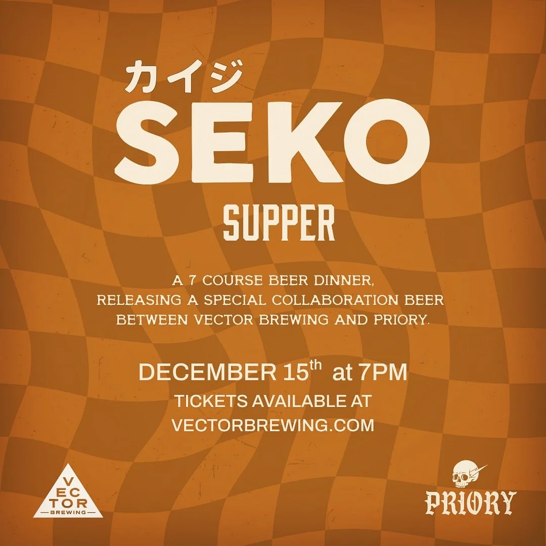 🍻VECTOR 🤝 PRIORY🍽️

We&rsquo;re proud to announce our first collaborative beer dinner in conjunction with the release of a new beer brewed with our friends from Panther City&rsquo;s @priorybeer - a new beer dinner and collaborative brewing collect