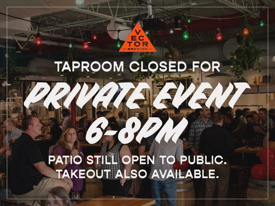 ‼️𝗛𝗘𝗔𝗗𝗦 𝗨𝗣‼️ The taproom inside will be closing today (12/10) for a private event from 5:30 to 8:00pm. The patio will still be open to the public at that time, and take-out is also available as well, however NO WEDNESDAY CONCHA BURGER SPECIAL 