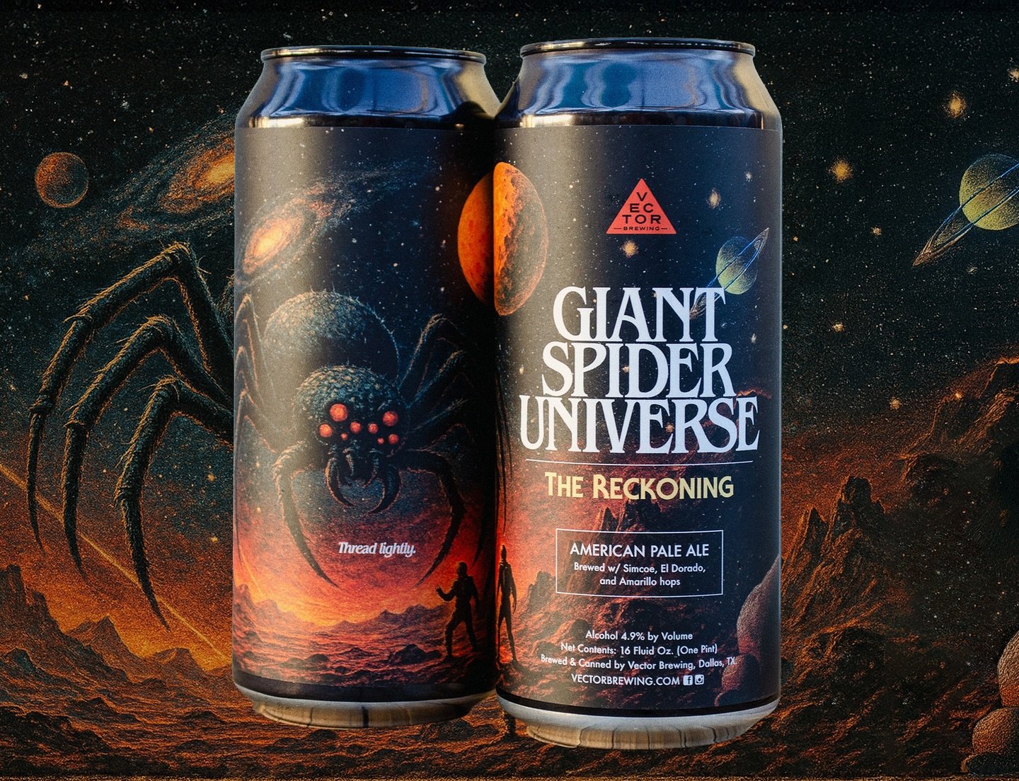 𝐆𝐈𝐀𝐍𝐓 𝐒𝐏𝐈𝐃𝐄𝐑 𝐔𝐍𝐈𝐕𝐄𝐑𝐒𝐄: 𝙏𝙝𝙚 𝙍𝙚𝙘𝙠𝙤𝙣𝙞𝙣𝙜 / American Pale Ale / 4.9% ABV🚀

You thought you escaped the arach-nightmare? Guess again. You&rsquo;ve explored the planet, and got marooned on the island. Now blast across the uni