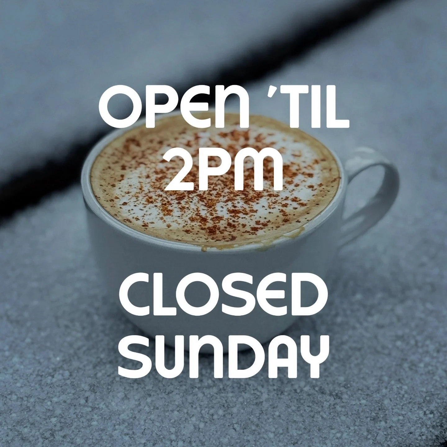 We&rsquo;re open, but only for a bit. If you need to warm up with a little coffee, beer, and friendly conversation, we&rsquo;re here until 2pm. Closing early, and then closed on Sunday. We&rsquo;ll have a limited crew and a limited menu - think pastr