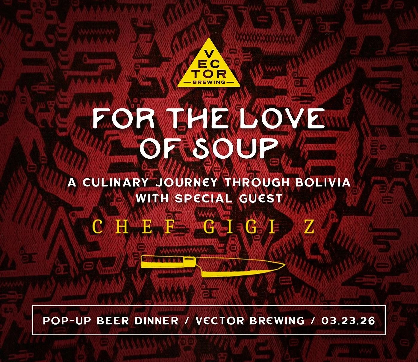 Join us March 23 for a Bolivian pop-up beer dinner with guest chef @gigi_zimmermann 🇧🇴

We&rsquo;re teaming up with Bolivian-born chef Gigliola &ldquo;Gigi&rdquo; Zimmermann for a unique, gastronomic journey through her homeland, with an emphasis o